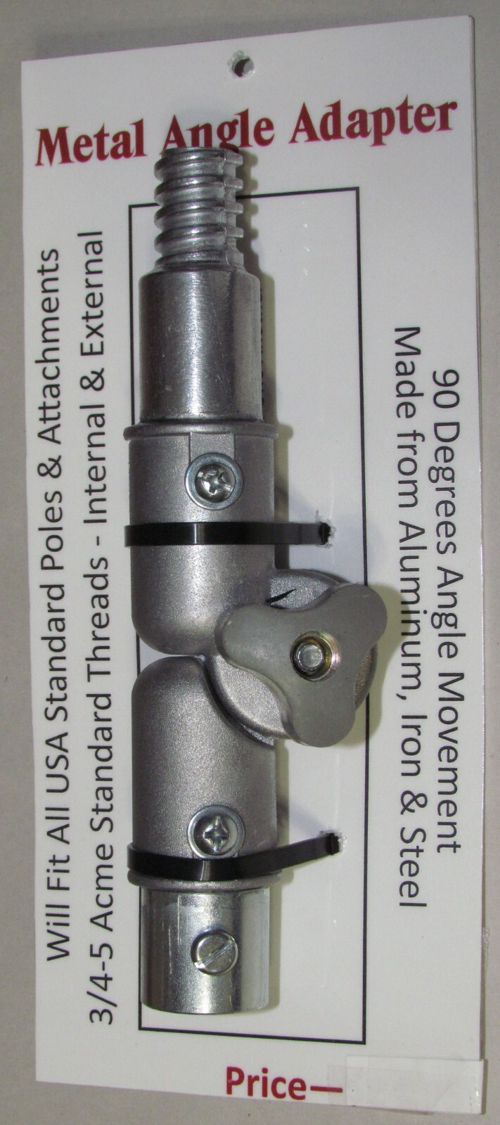 Extension Pole Angle Adapter – Fits all standard threaded poles. All metal. F