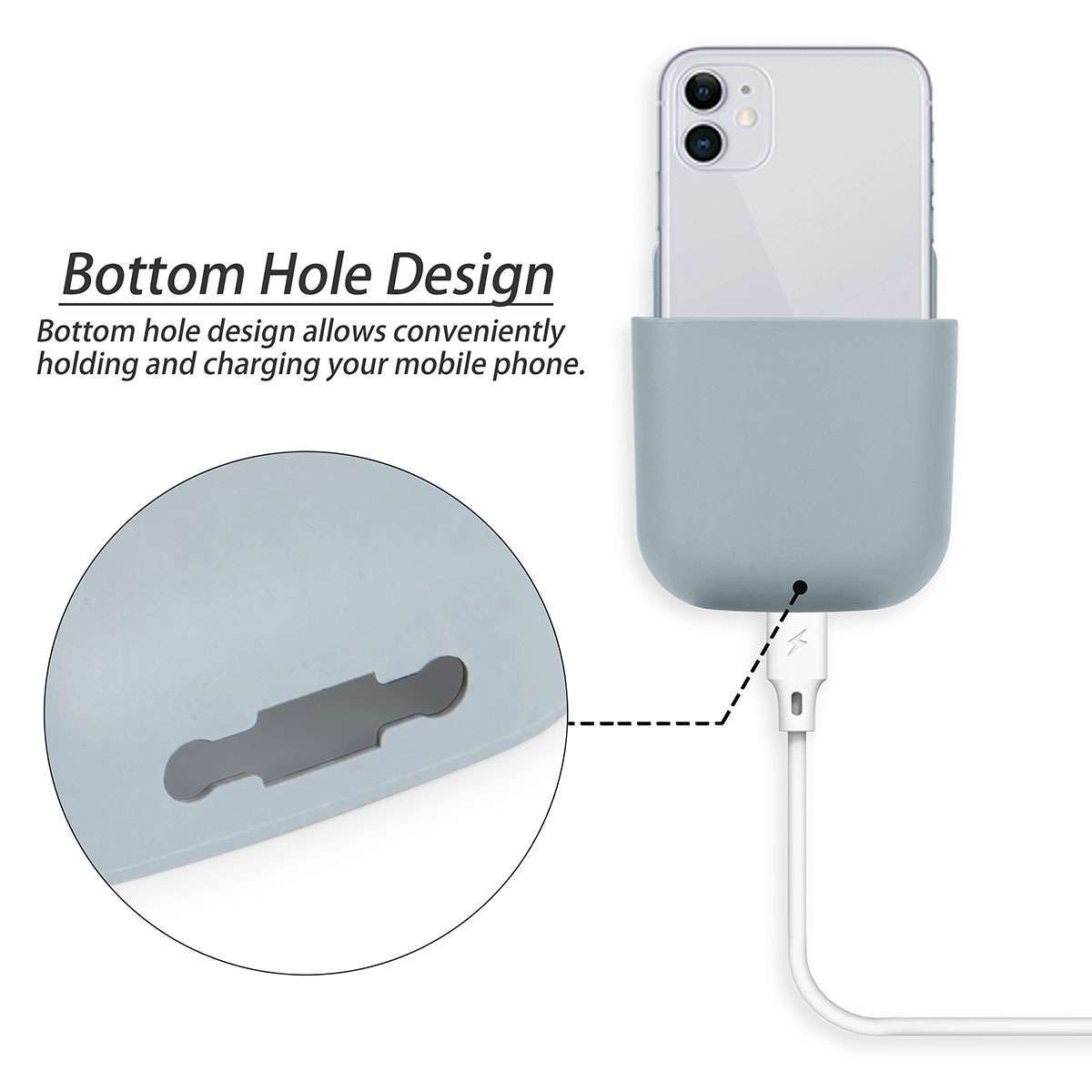 Wall Mounted Storage Box Remote Control Storage Case Tv Mobile Phone Plug Holder