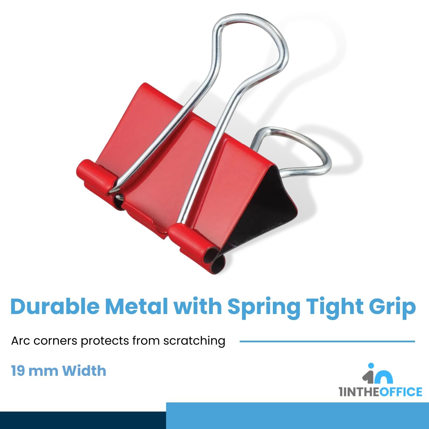 1InTheOffice Small Binder Clips 3/4 Inch, Mini Paper 0.75 inches
