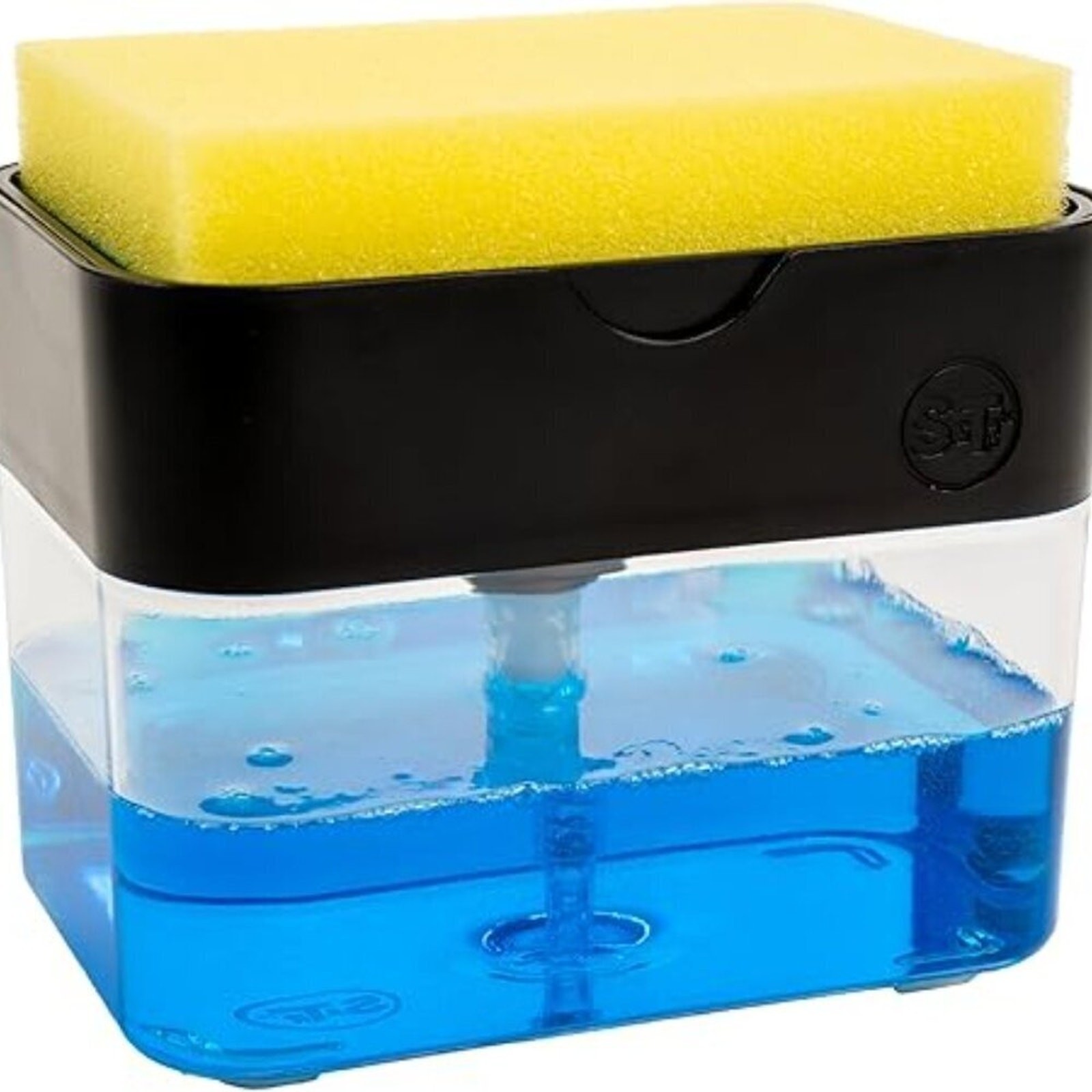 Dish Soap Dispenser Pump and Sponge Holder for Kitchen Sink, 13 Ounces (385ml)