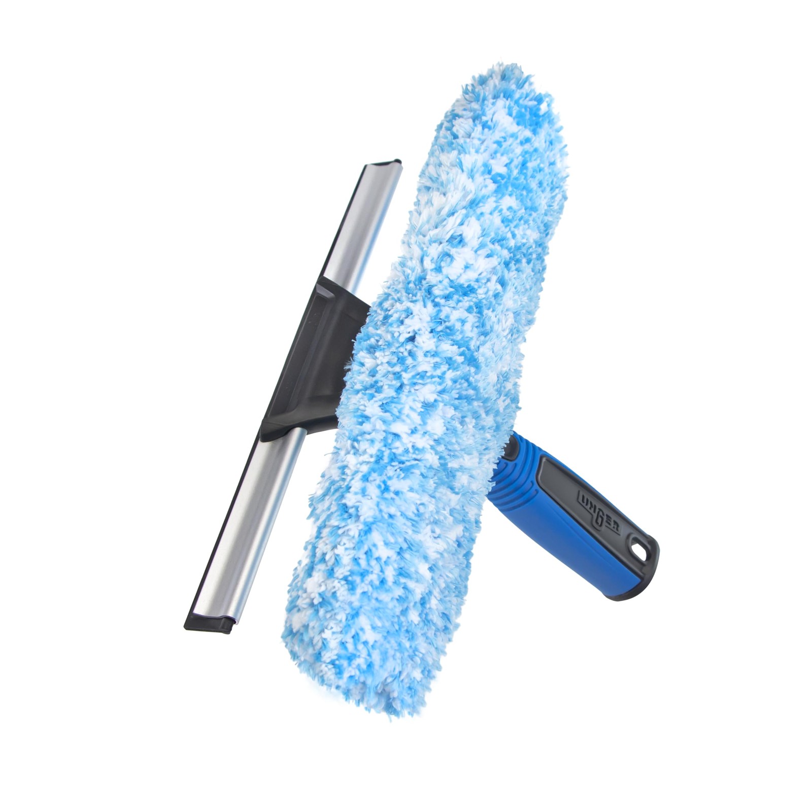UNGER 10″ 2-in-1 Squeegee & Scrubber Window Cleaner Tool Commercial Residential