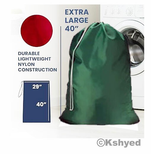 Large Laundry Bag Washable Heavy Duty Locking Drawstring Bag 29″X40″ (2 Pack)