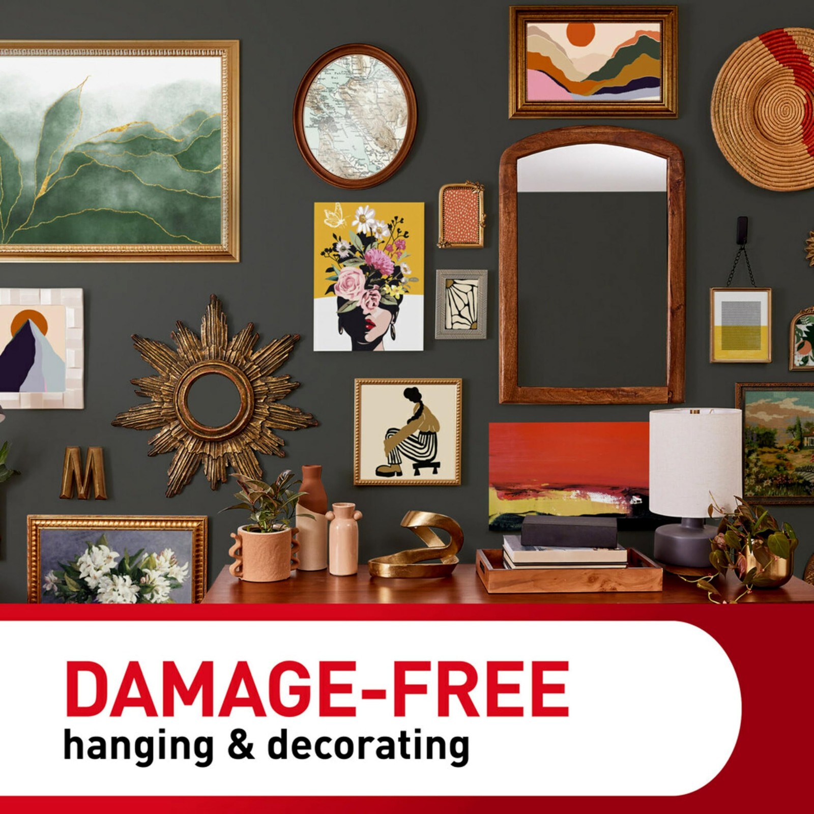 15 Lb & 10 Lb Large And Medium 28 Pairs Picture Hanging Strips, Damage-free