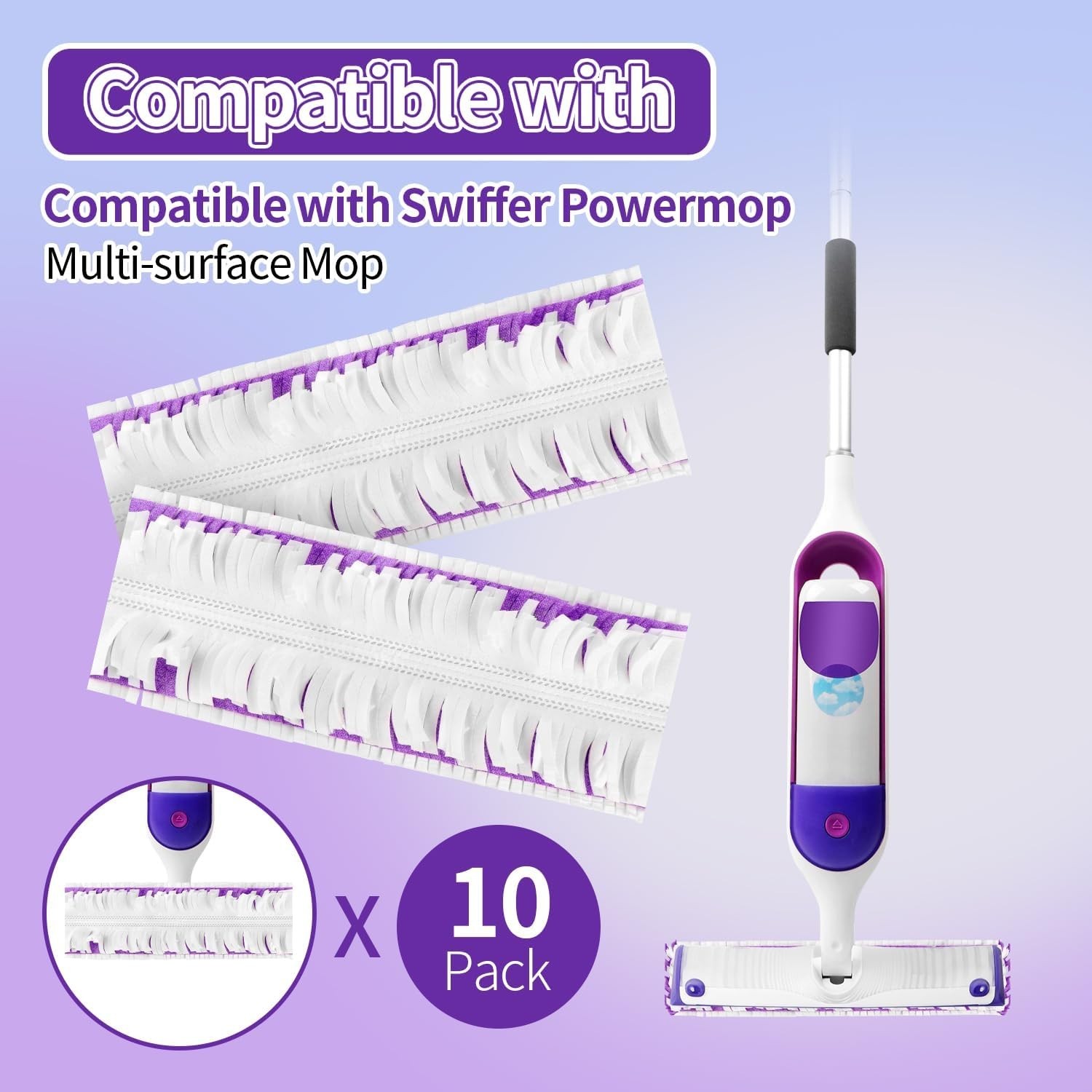 Disposable Mopping Pads Refills for Swiffer Powermop Power Mop Multi-Surface