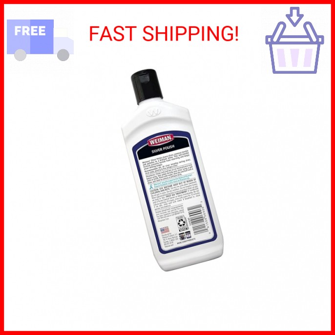 Weiman Silver Cream Cleaner 3-in-1, Anti-Tarnish Technology, Safely Clean, Polis