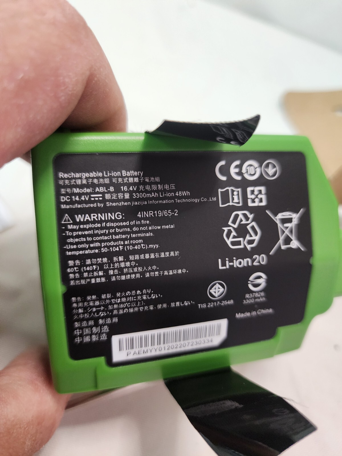 ABL-B Battery for iRobot Roomba S9 9150+S9+9550 Robot Vacuum Series Replacement