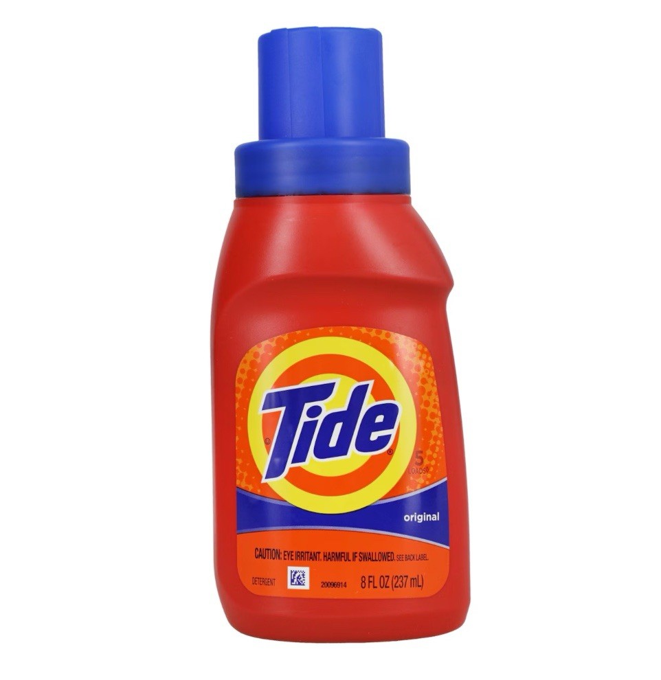 Tide (8 Fl. Oz.) Bottle ●ORIGINAL● Scent Liquid Laundry Detergent Lot Of Two