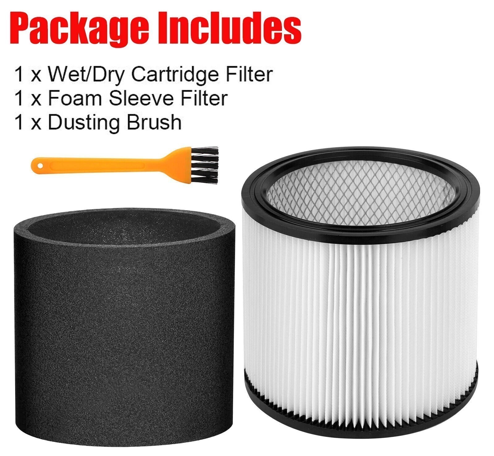 Wet/Dry Cartridge Filter For Shop-Vac Vacuum Cleaner Accessories 90304 90585 Kit
