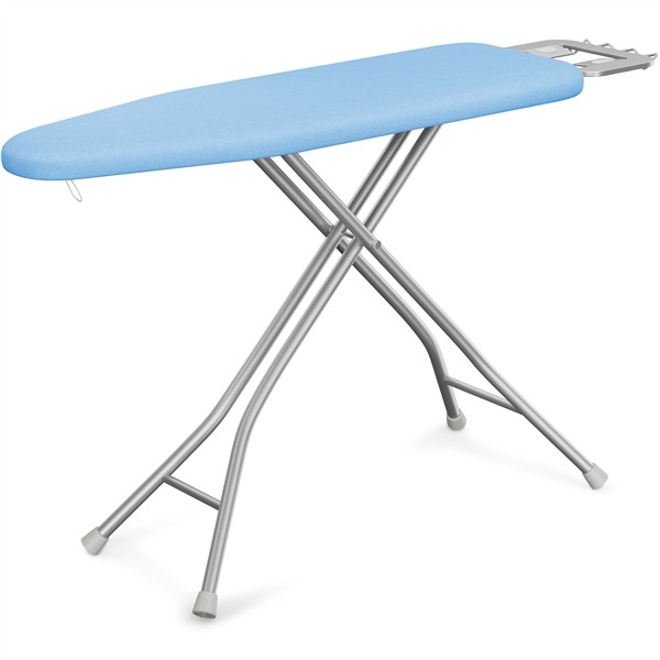 Foldable Height-adjustable Ironing Board with 4 Legs for Laundry, Living Room