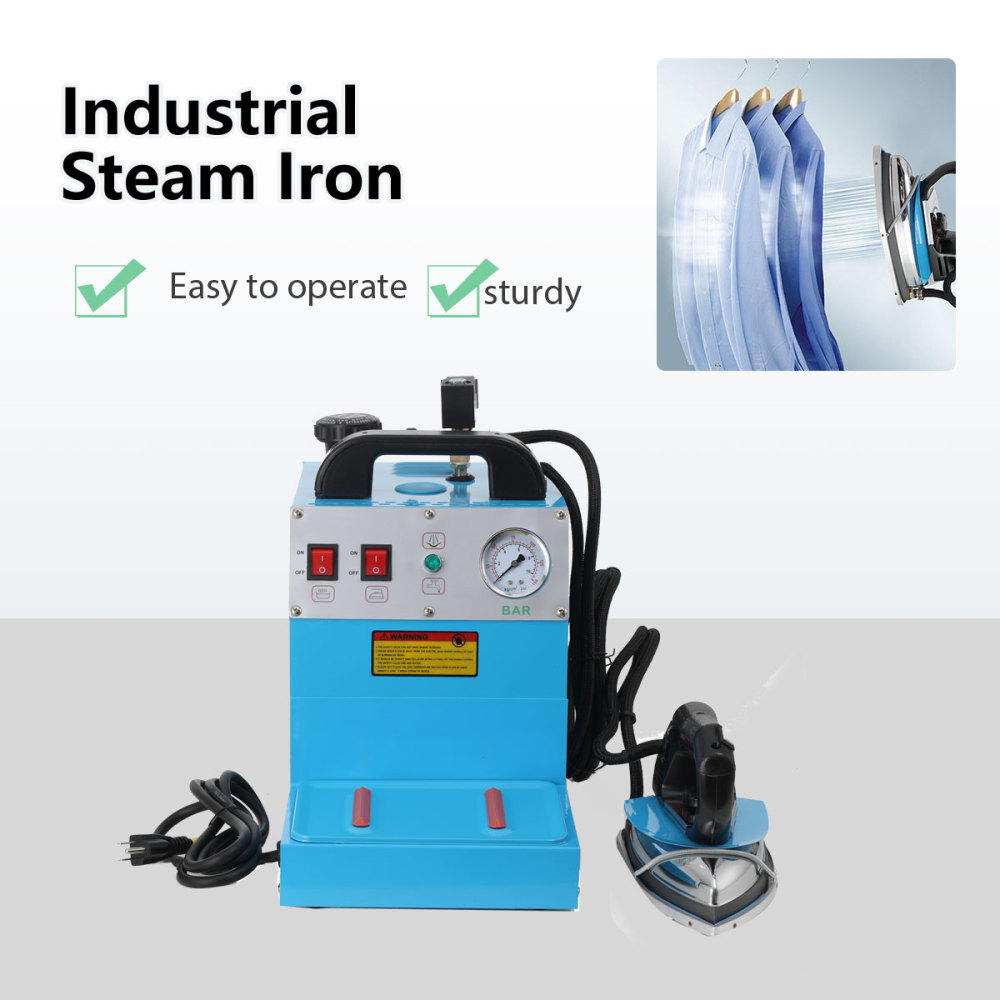 1600W Industrial Steam Iron Curtain Electric Iron Boiler Adjustable Temperature