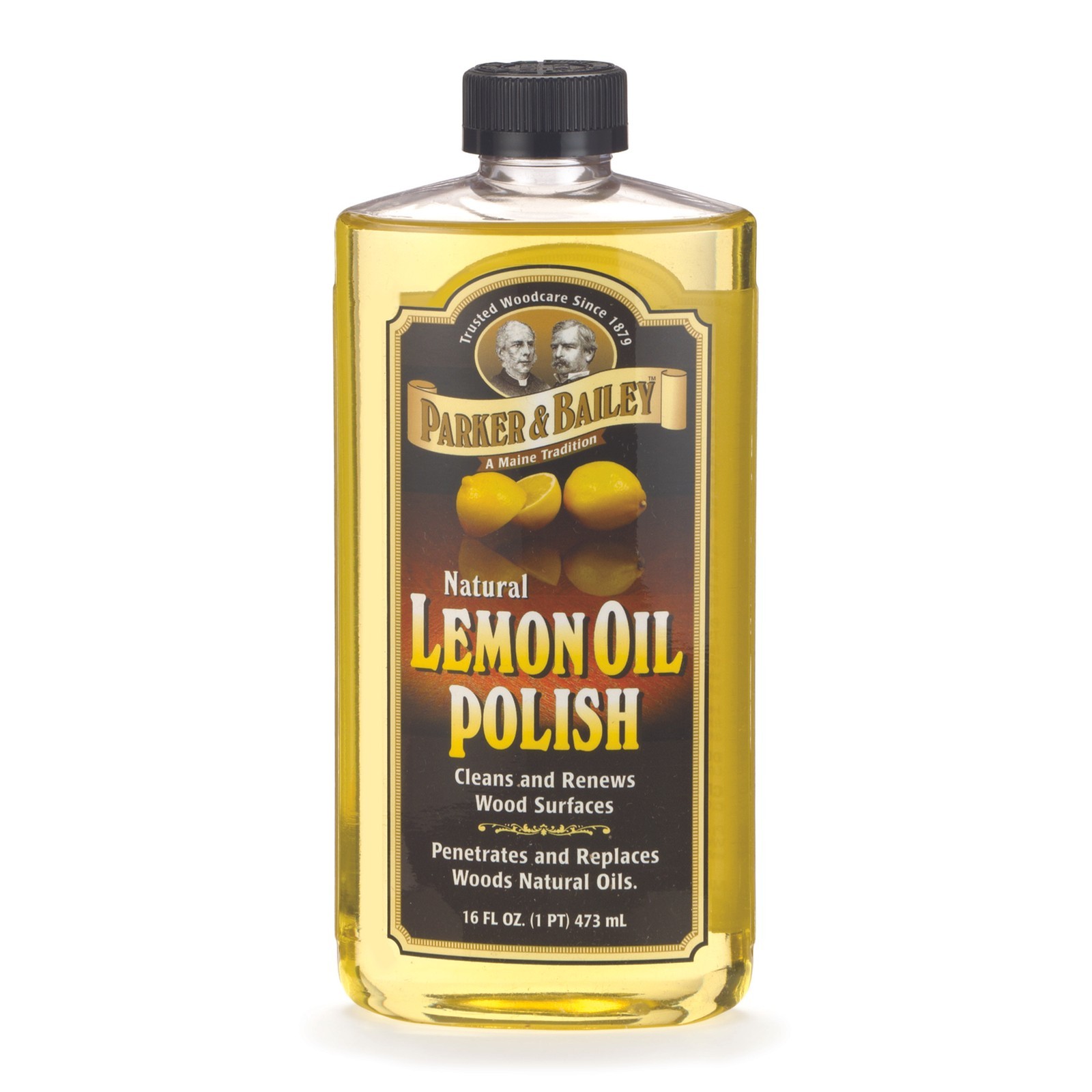 Parker & Bailey Natural Lemon Oil Polish 16 Fl Oz Bottle Cleans & Renews