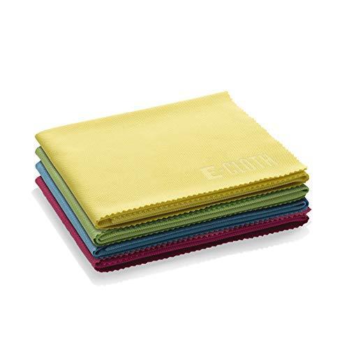 E-Cloth Glass & Polishing Microfiber Cleaning Cloth, Assorted Colors, 4 Count