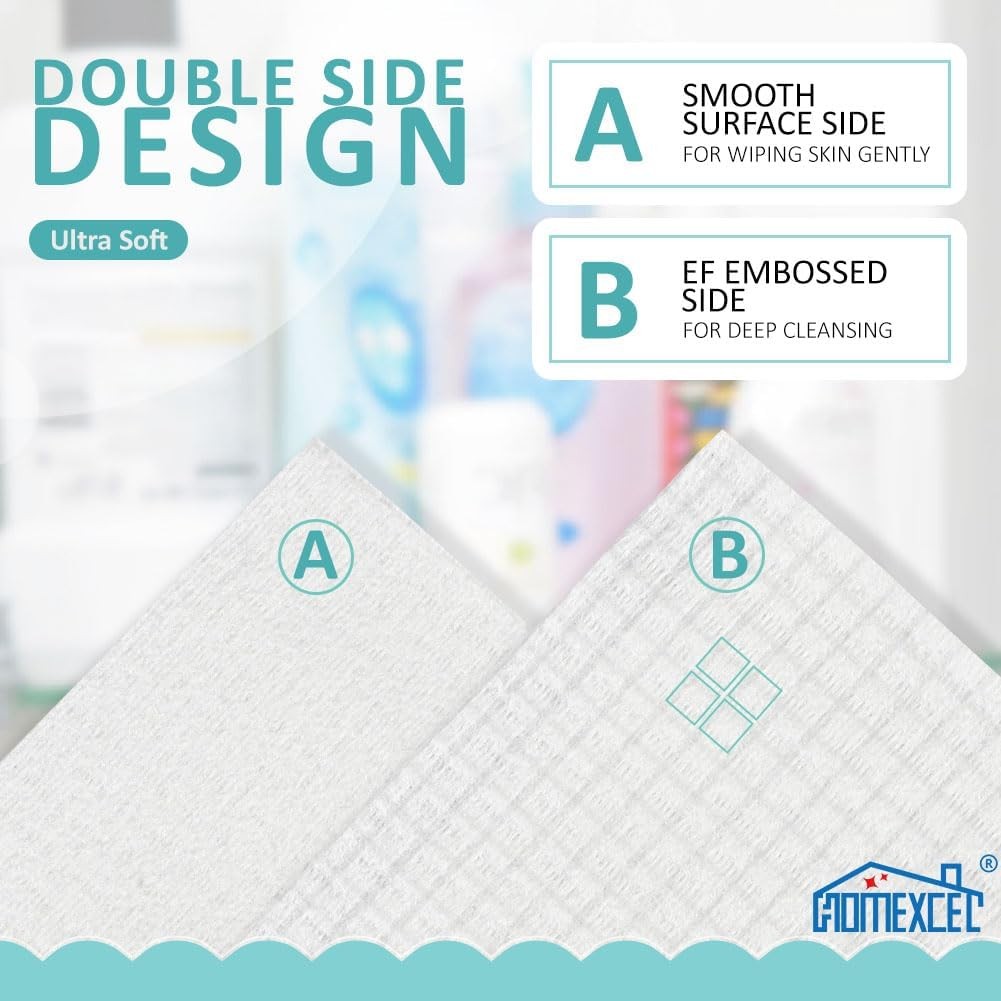 Face Towels, Disposable Face Towelette, Biodegradable Makeup Remover Dry Wipes