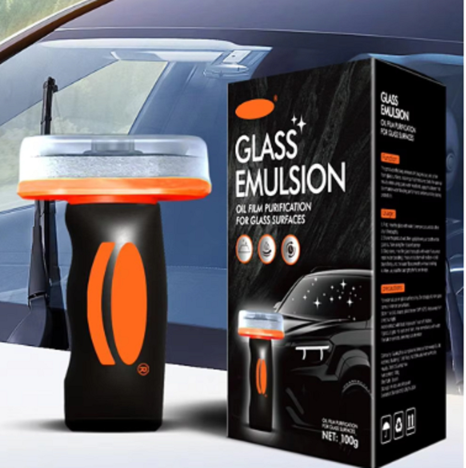 OGAS 100ml Car Glass Oil Film Remover Windshield Cleaner Stain Removal