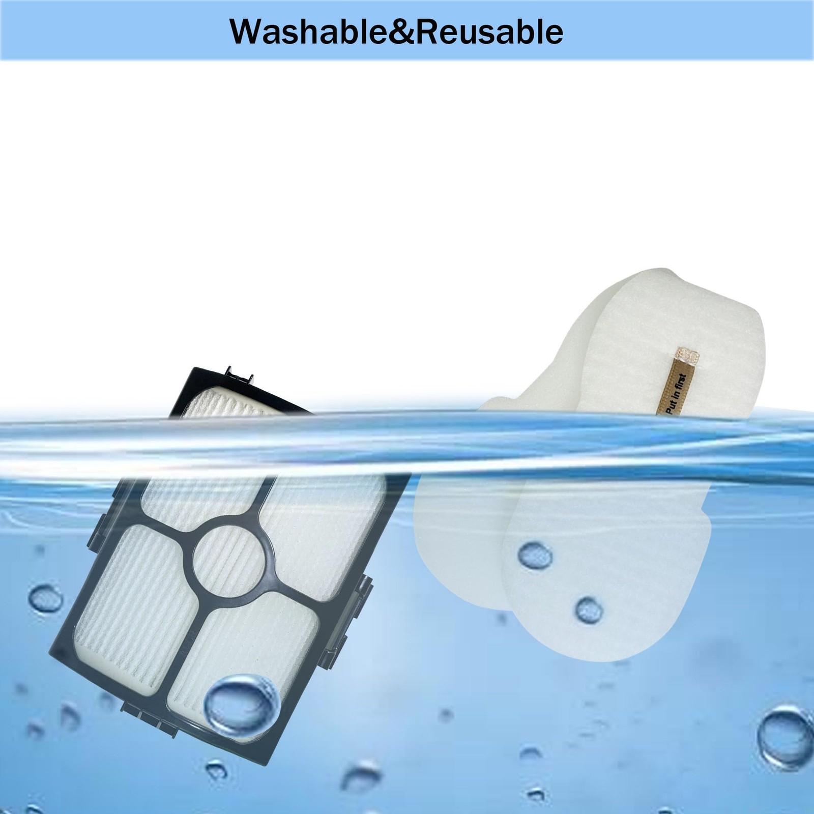 Vacuum Brush Roller Filter For Shark HZ3002 HZ3000 Stick Cleaner HEPA Foam Set
