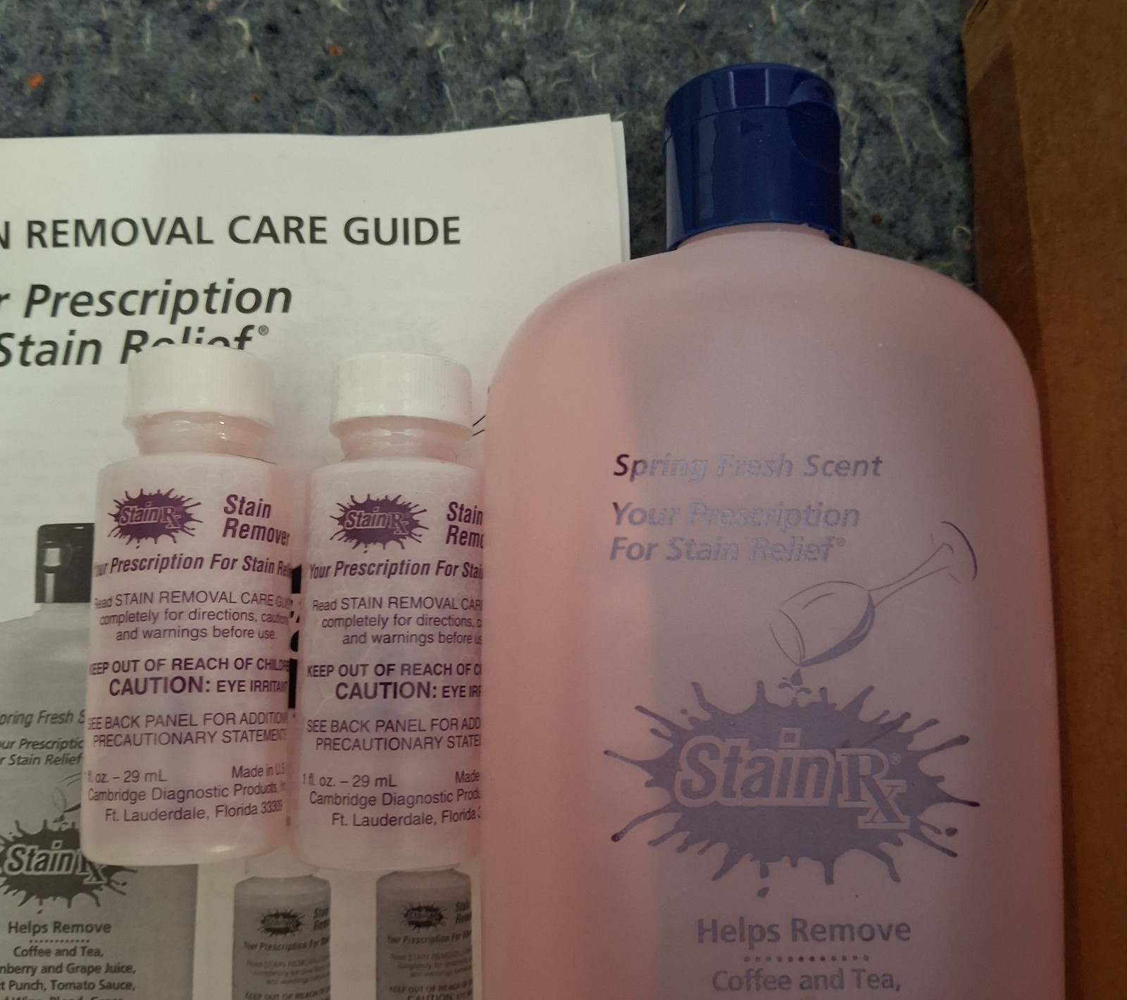 StainRX Stain Remover Solution 16 oz Bottle Wine Blood Juice Stain Removal QVC