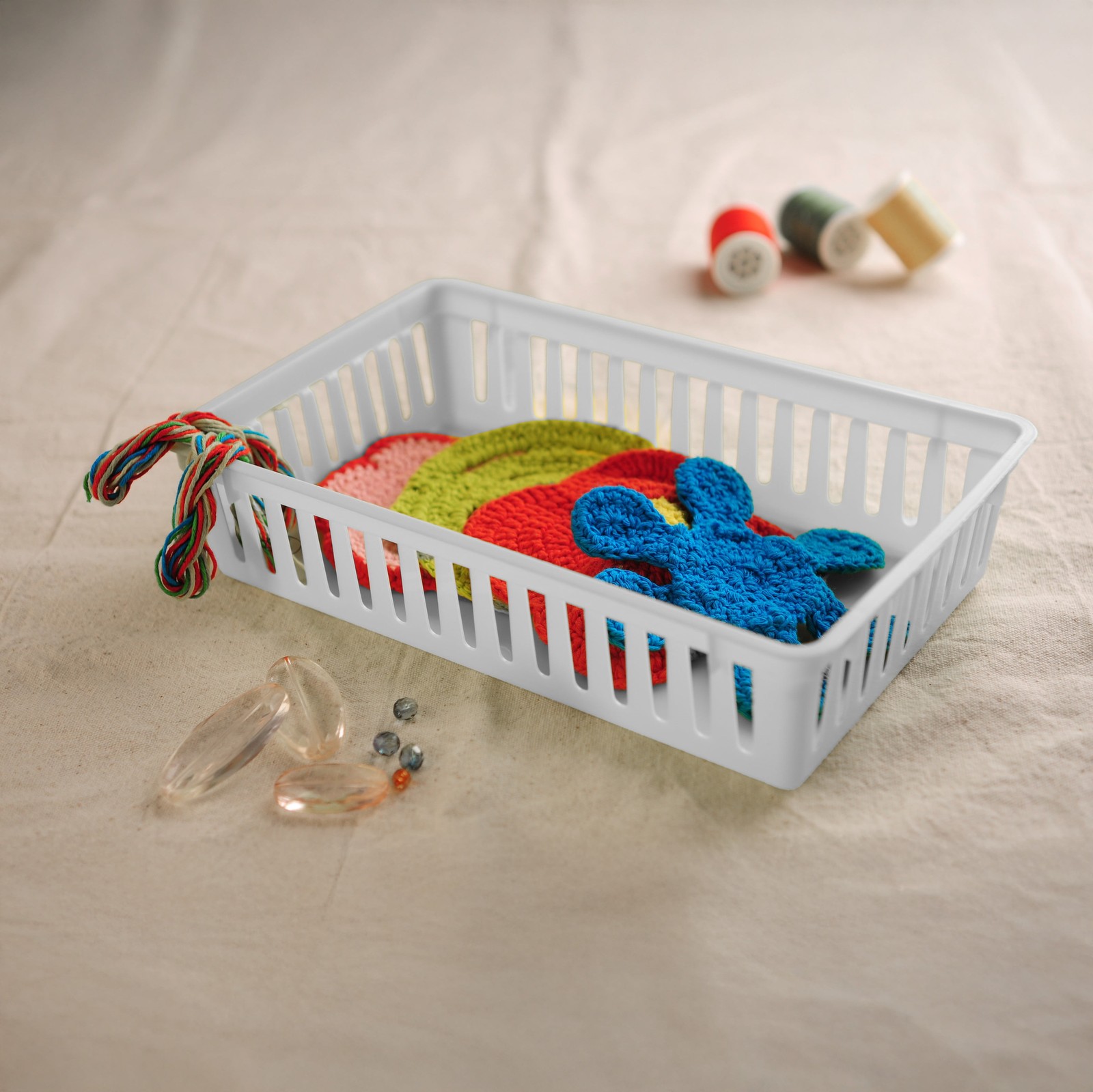(6 Pack) Mainstays 2-Pack Plastic Drawer Organizer Storage Bin Set, Mini Drawer
