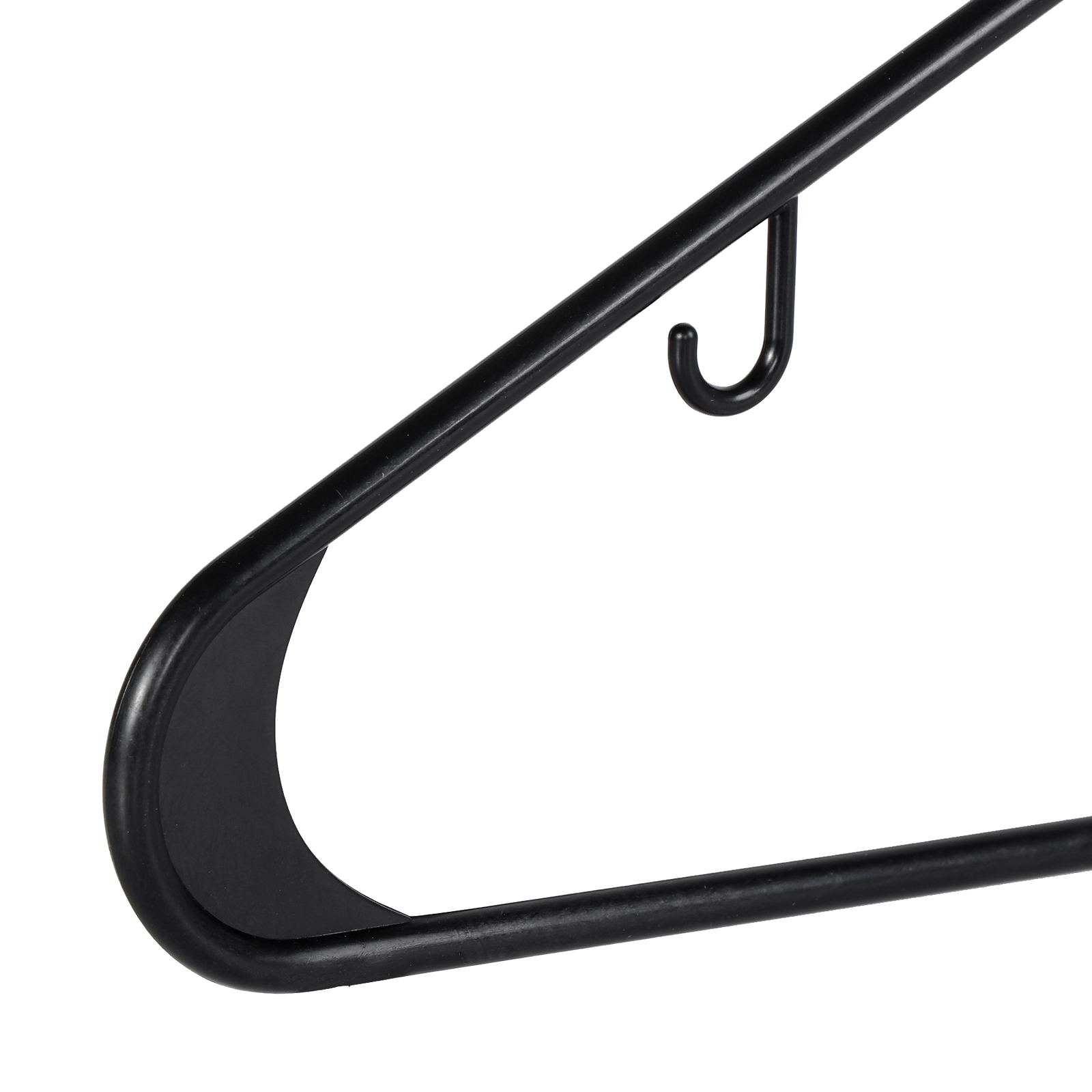 100 Pack Black Plastic Hangers Standard Thick Clothes Hangers with Double Hooks