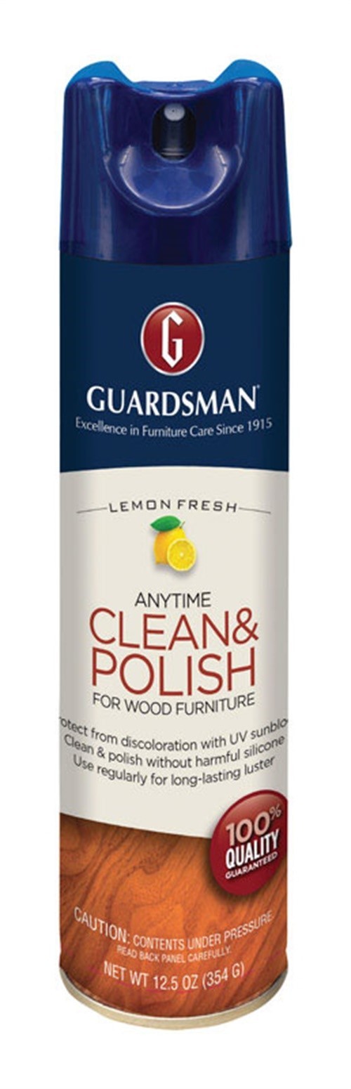 Guardsman 460300 Lemon Scent Clean and Polish for Wood Furniture 12.5 oz.