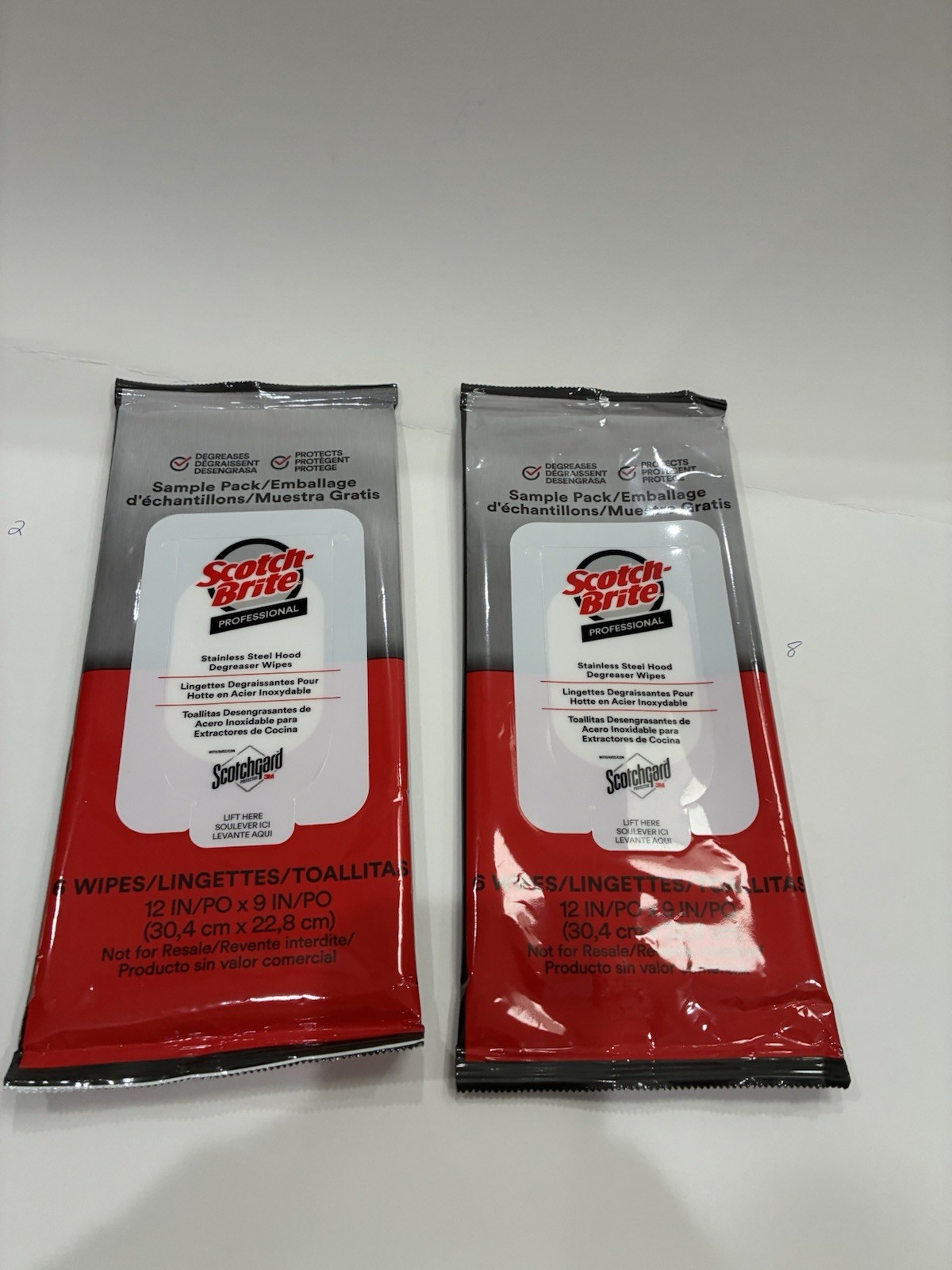 2 Yes Two Scotch Brite Professional Stainless Steel Hood Wipes Sealed Fastship