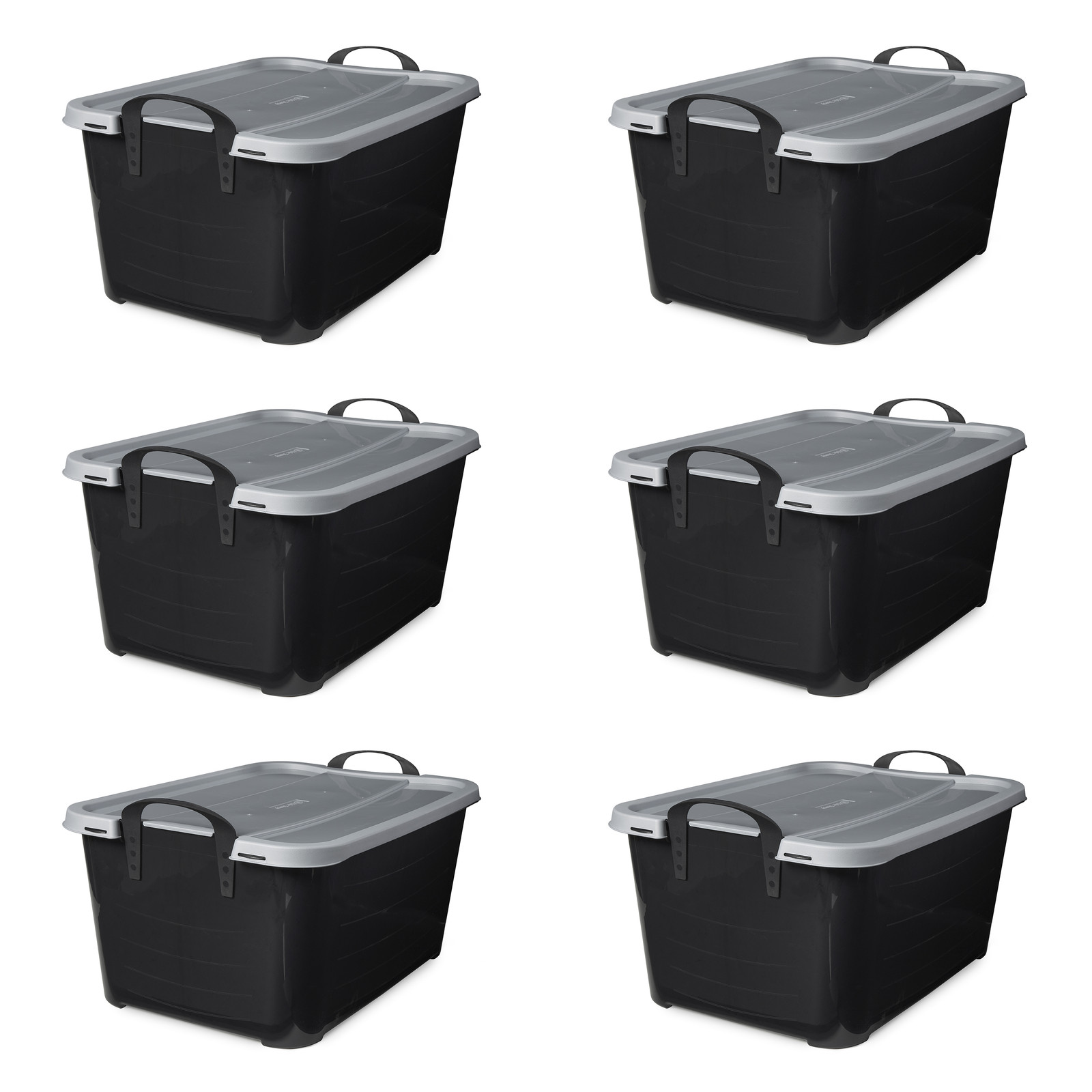 Life Story 55 Quart Stackable Home Organization Lidded Storage Container, 6 Pack