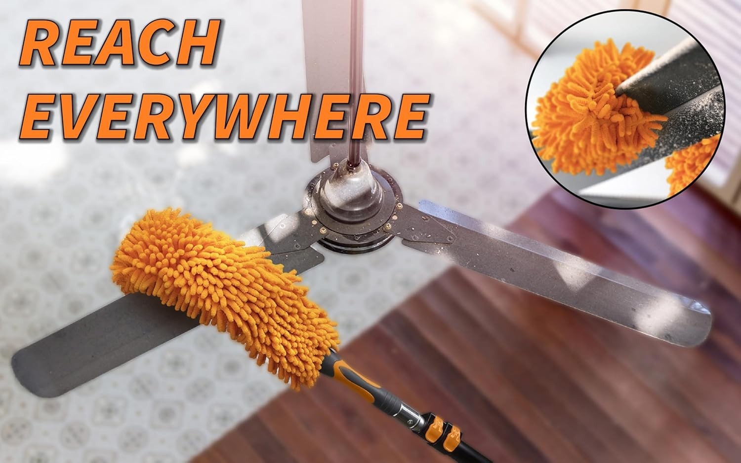 20 Foot High Duster Kit with 4-12 ft Extension Pole for Cleaning | High Ceil…