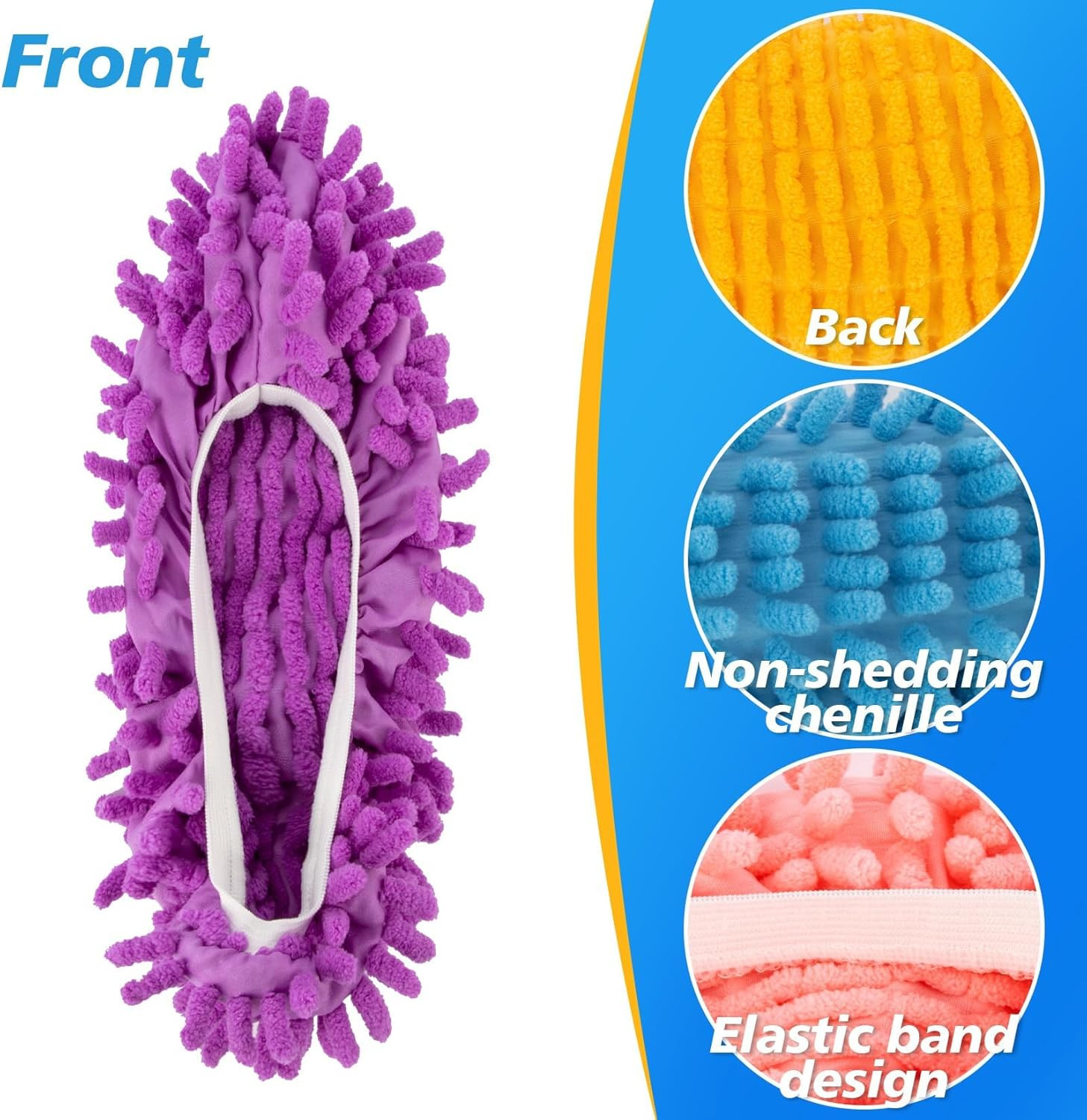 10 Pack Mop Slippers Floor Cleaning Shoes Microfiber Washable Mopping Socks
