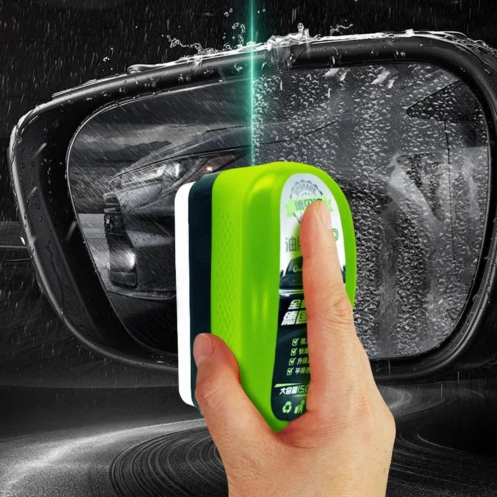 2025 New Automotive Oil Film Cleaning Brush, Clear Vision Glass Cleaner,