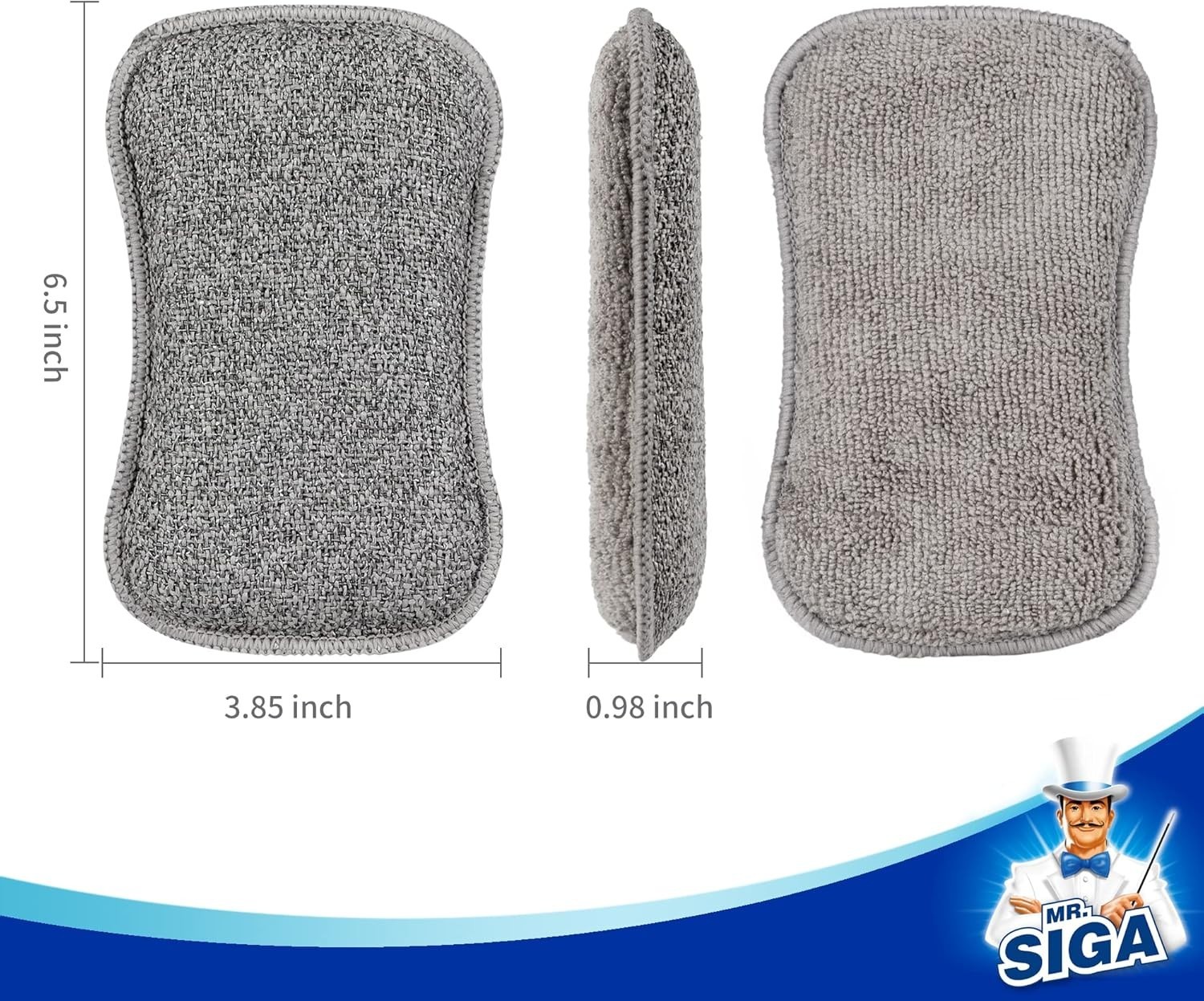 Ultimate Non-Scratch Dual-Sided Kitchen Sponges – 6 Pack for Sustainable Living