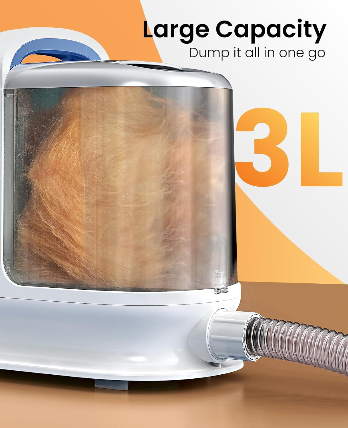 Oneisall Dog Grooming Vacuum, 13000Pa Extra Large 3L Dust Cup Pet Vacuum with Cl