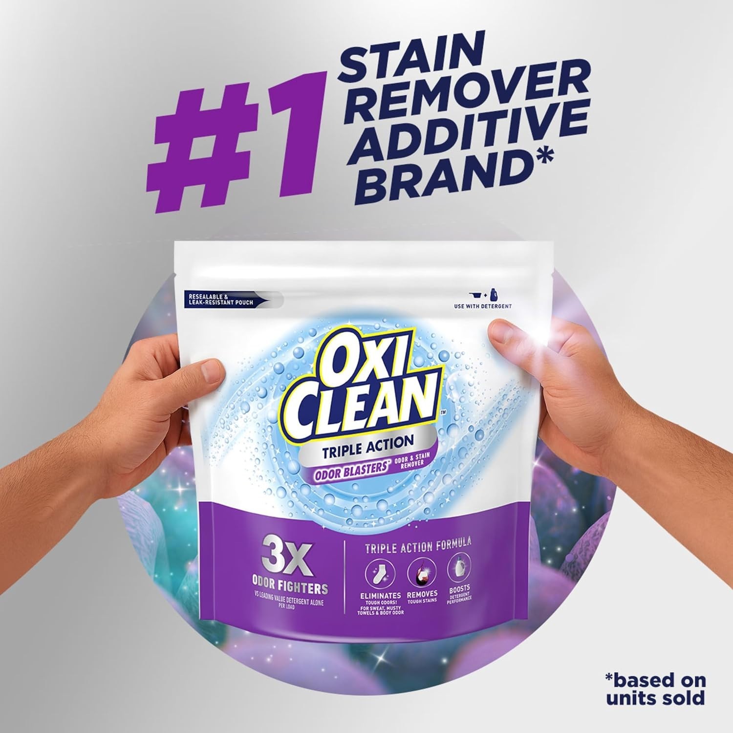 Powerful 4 lb Laundry Booster – Triple Action Odor Blaster & Color Safe Remover