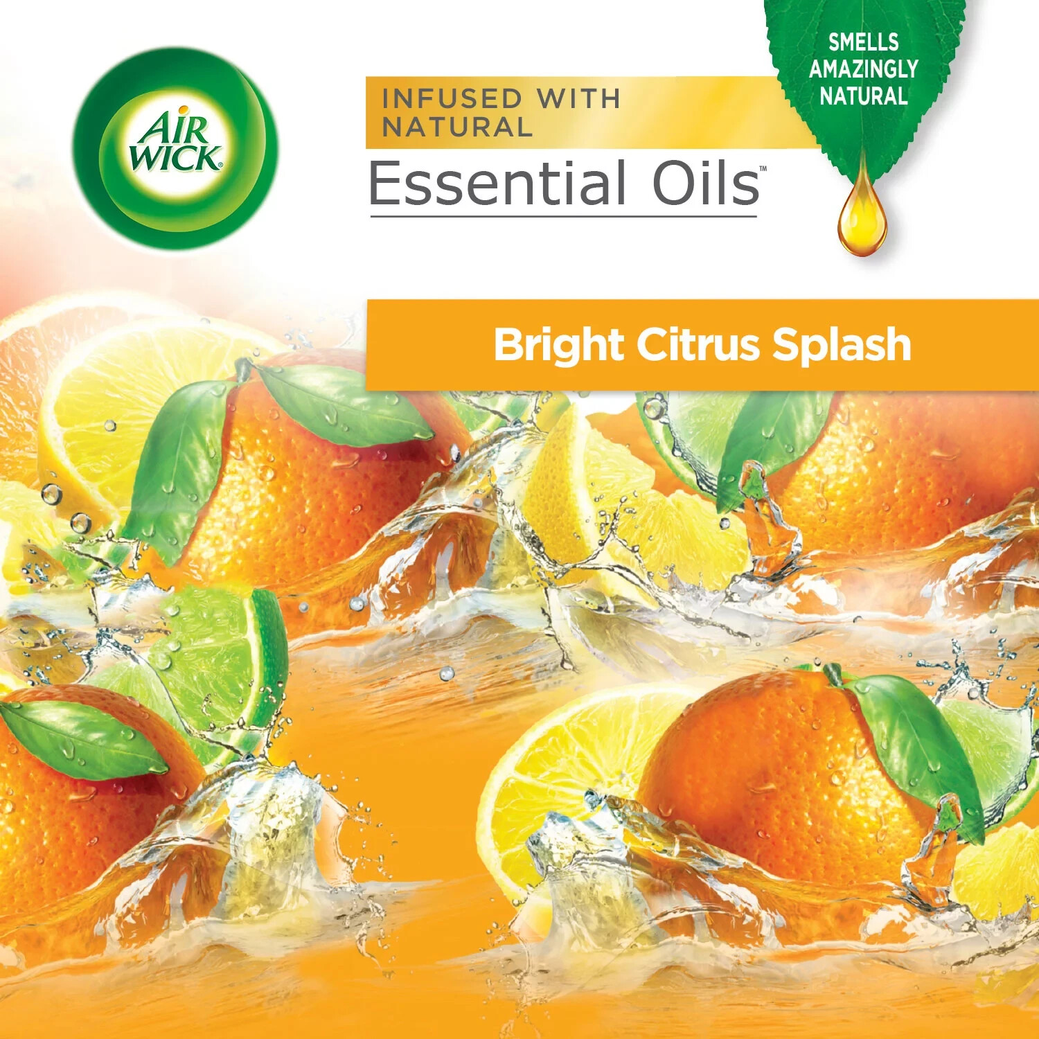 Air Wick Scented Oil Refills Bright Citrus 9 Pack Home Air Freshener