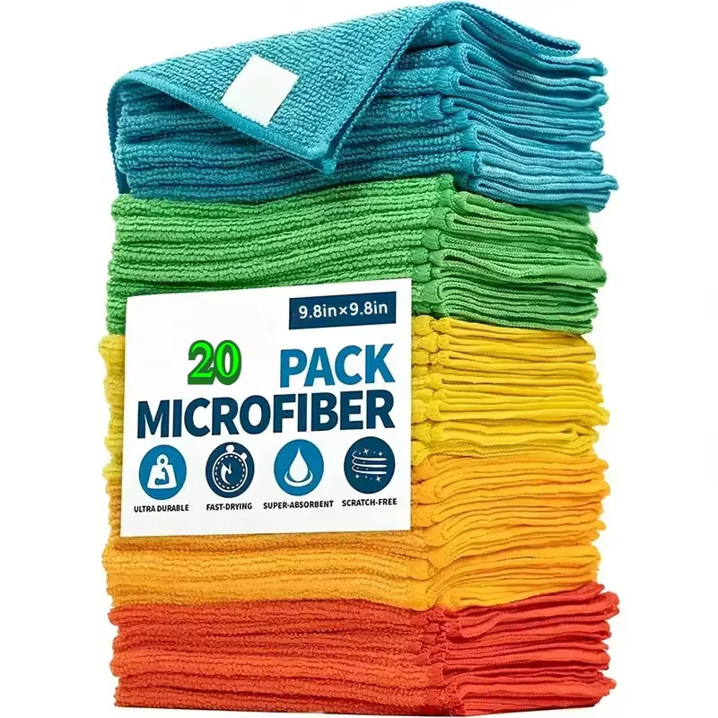 5/10/20PCS Microfiber Cleaning Cloth Kitchen Bathroom Dish Towel Rag