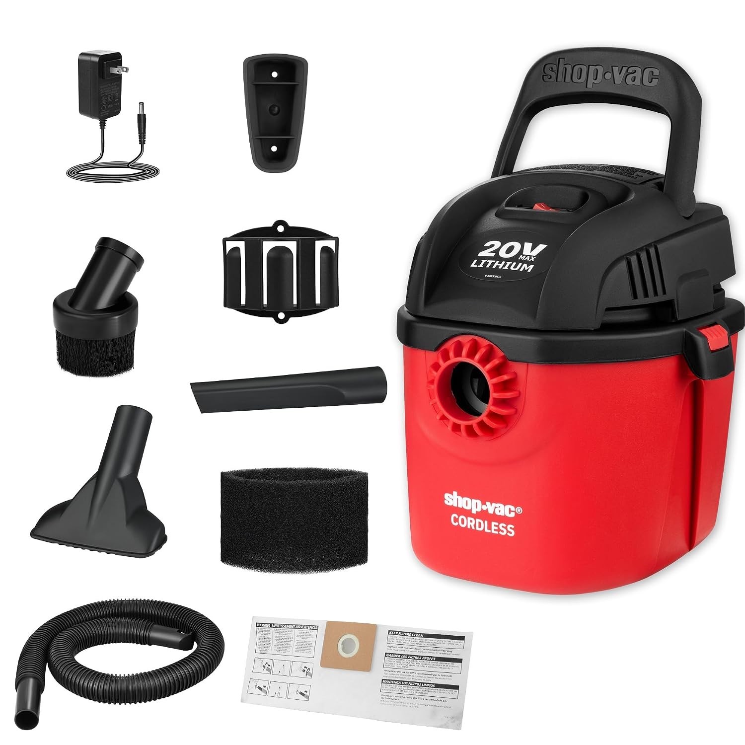 1 Gallon Cordless Wet/Dry Vac with 3-in-1 Functionality – Lightweight & Powerful