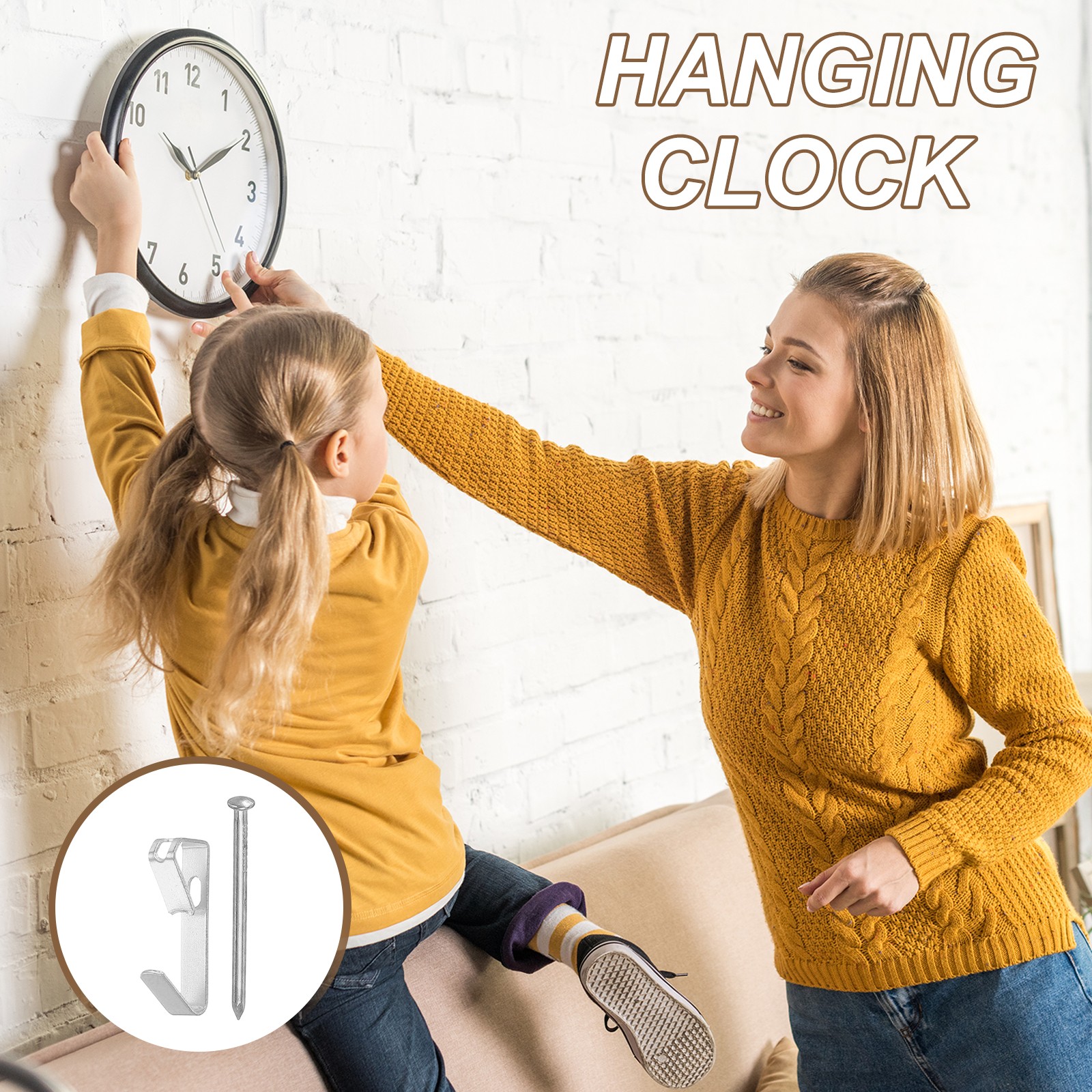 14Pcs Picture Hangers 10lbs Picture Hanging Hooks Silver