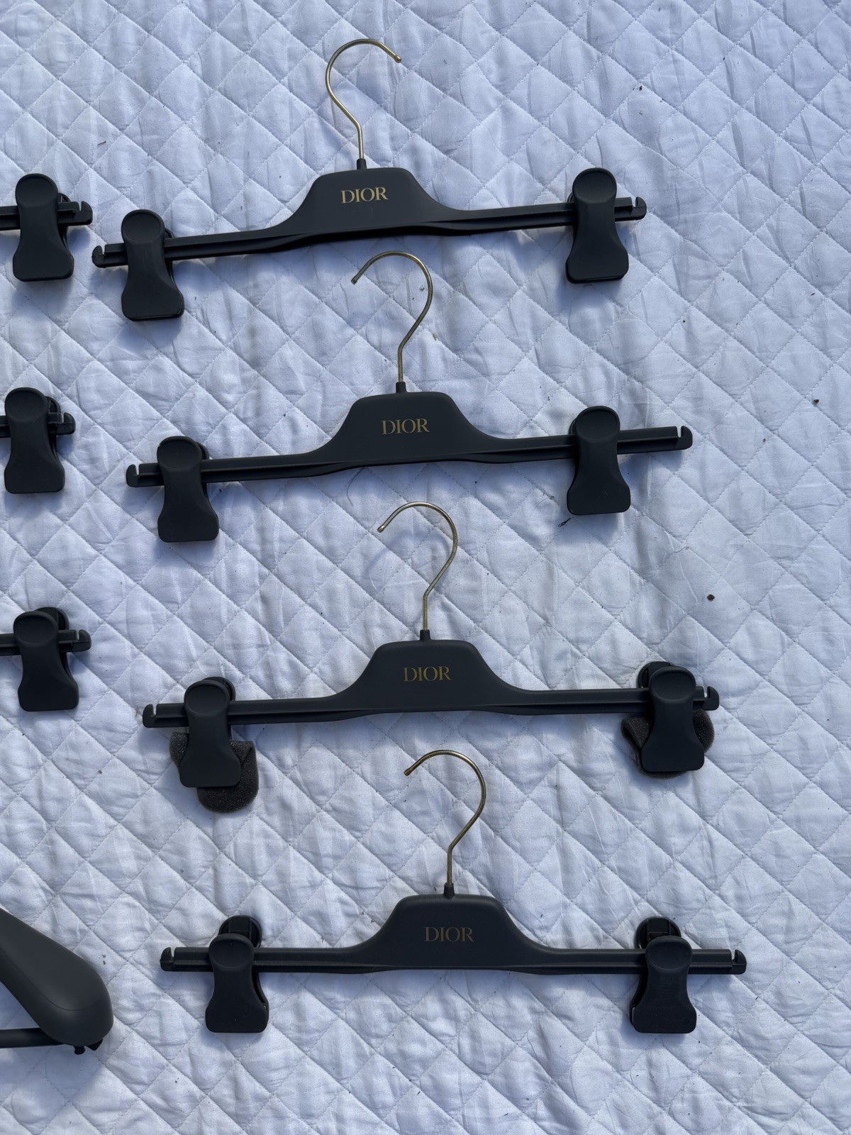 Lot Set Of 12x Dior Gray Hangers Langaplast Made In Italy 3 Different Styles