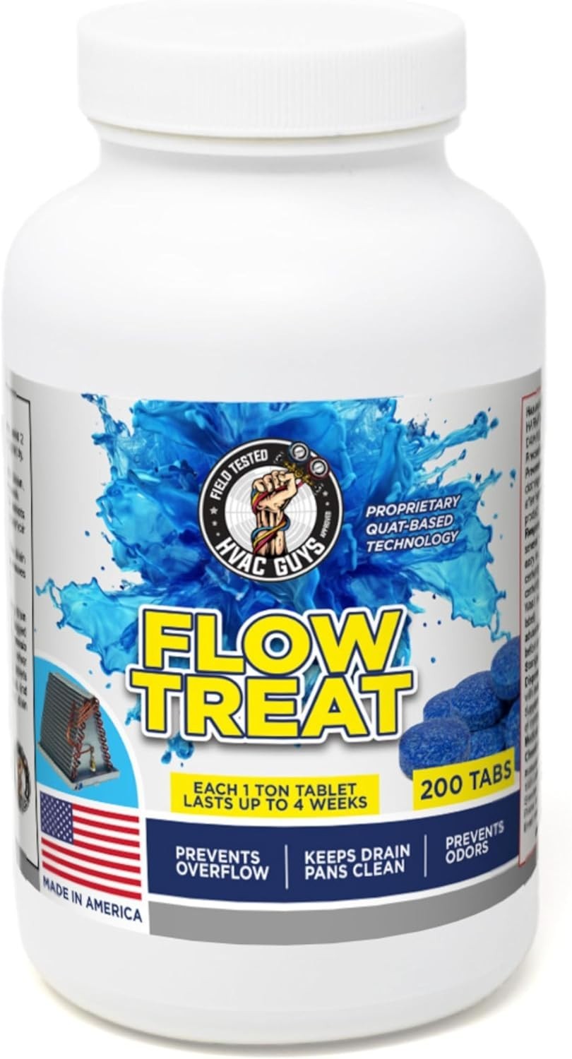 HVAC GUYS – Flow Treat Tabs – 200 Tablets | AC Drain Line Cleaner | Prevents Odo