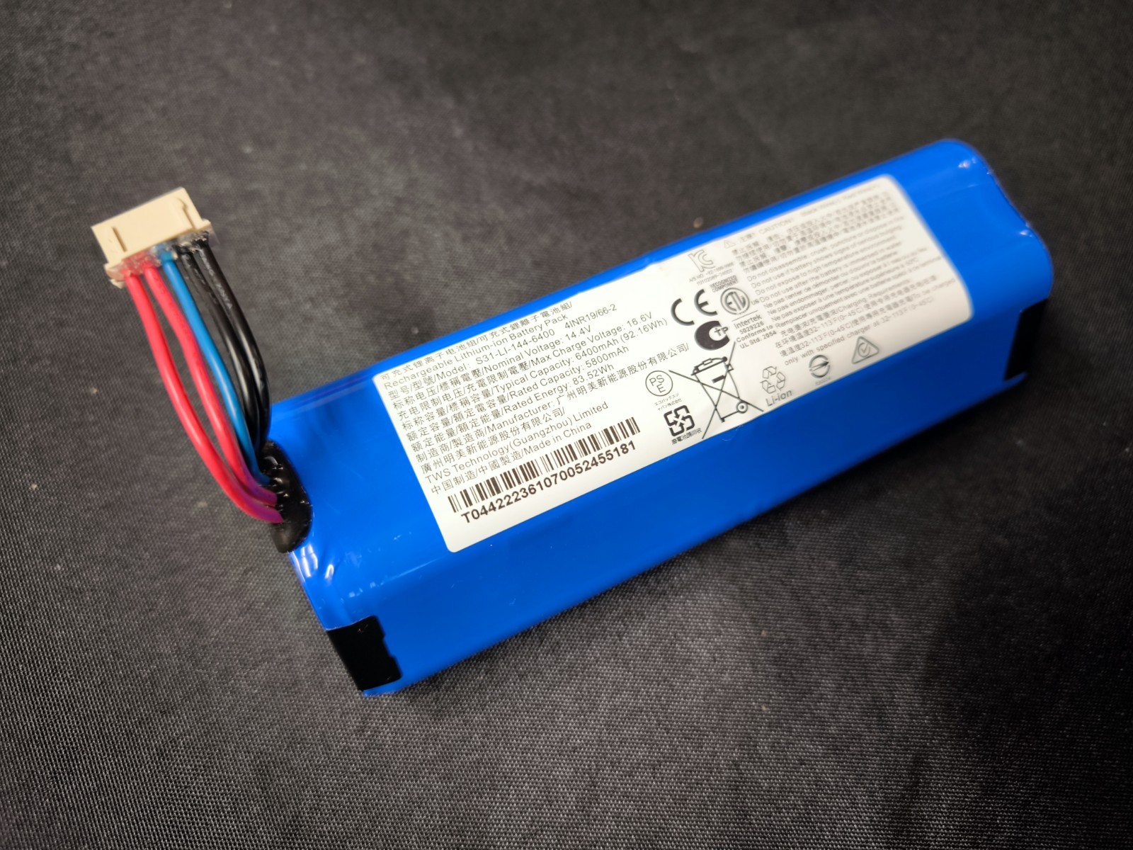 OEM Ecovacs Deebot Battery S31-LI-144-6400 14.4V 6400mAh T30S Omni X8 Pro T50