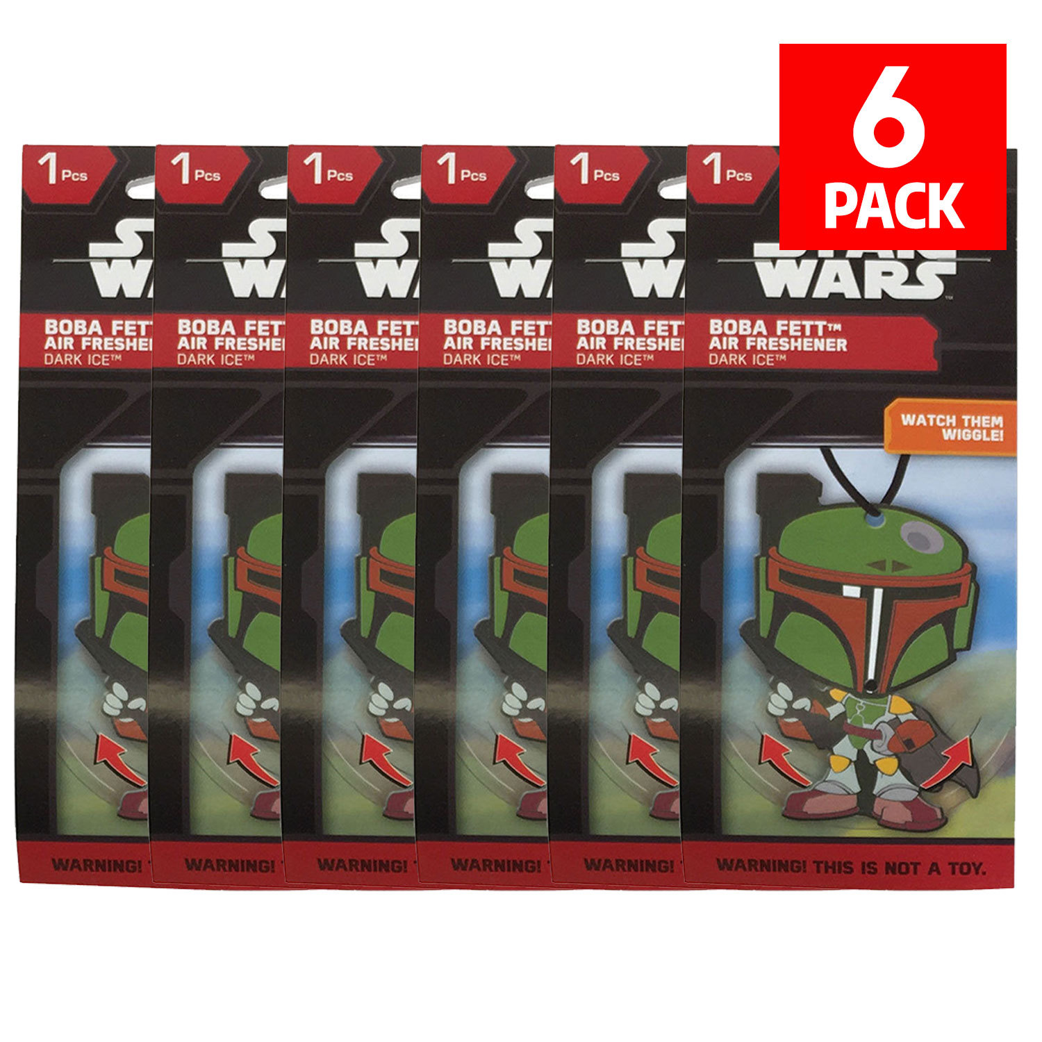 Star Wars Boba Fett Car Accessories – Boba Fett Air Freshener Wiggler (6-Pack)
