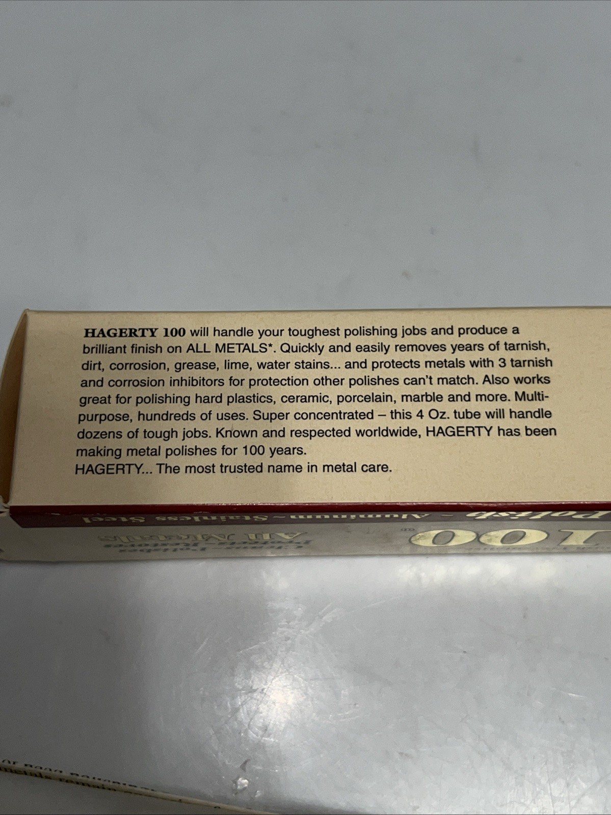 Hagerty 100 All Metal Polish 4 Oz New In Box Vintage Cream Formula H4