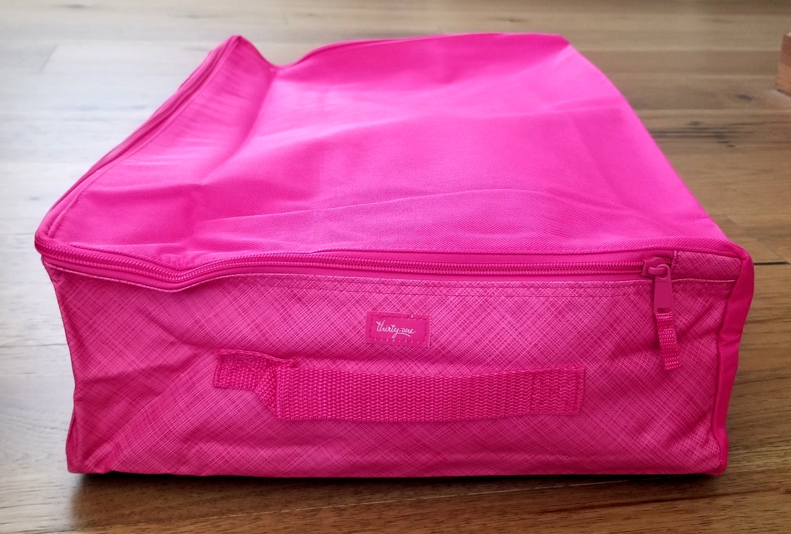 NEW! Thirty One Perfect Fit Organizer Pink Cross Pop Under Bed Storage Fabric