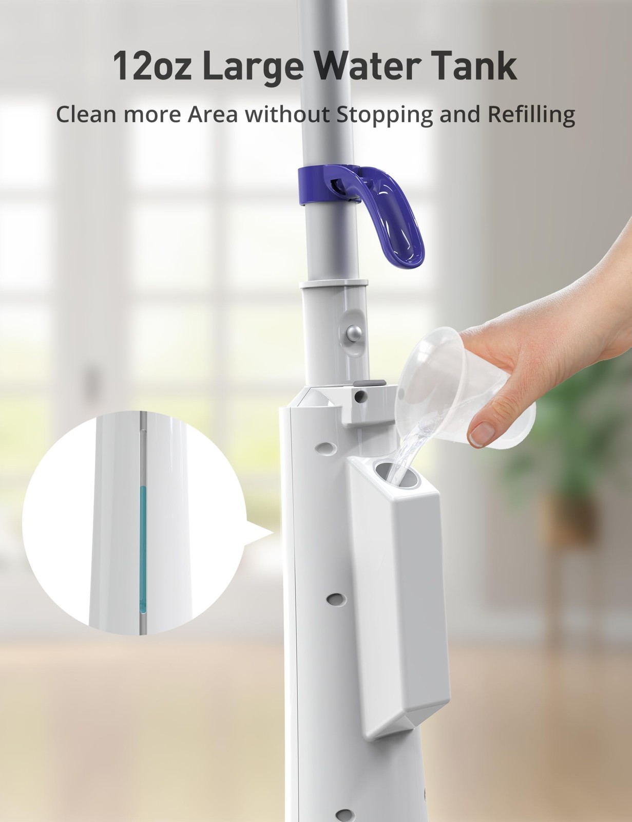 Steam Mops for Floor Cleaning, 1300W Floor Steamer with Detergent Chamber, 25…