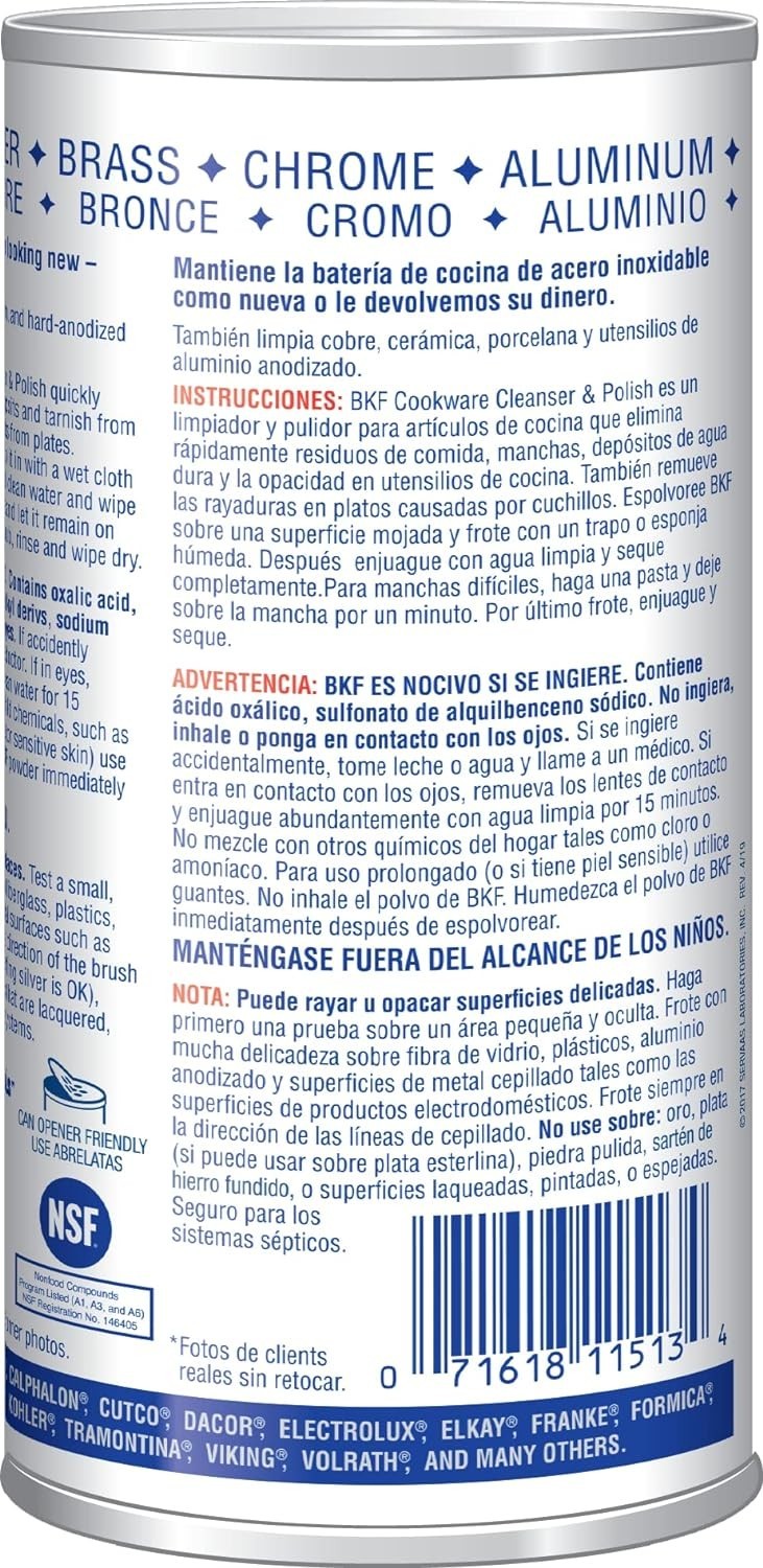 Cookware Cleaner and Polish Stainless Steel Degreaser Lime 12-Ounce