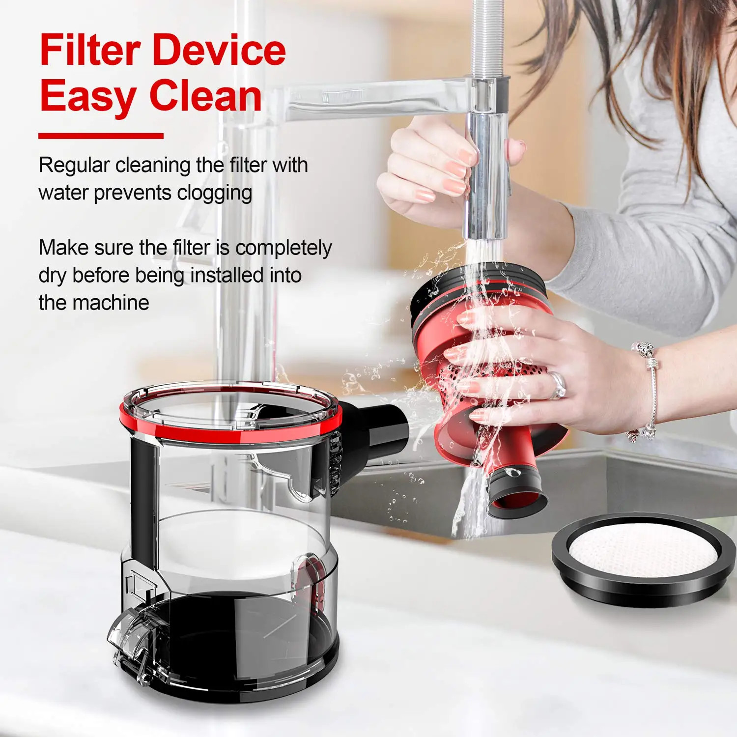 INSE I5 Corded Vacuum Cleaner 600W 18000Pa Powerful 2-in-1 HEPA Filters Handheld