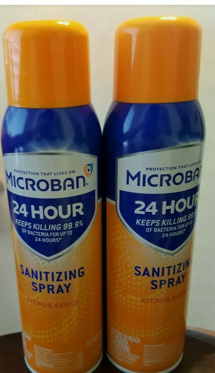 Microban SPRAY 15 OZ EACH. 2 pack. Fast Economical shipping