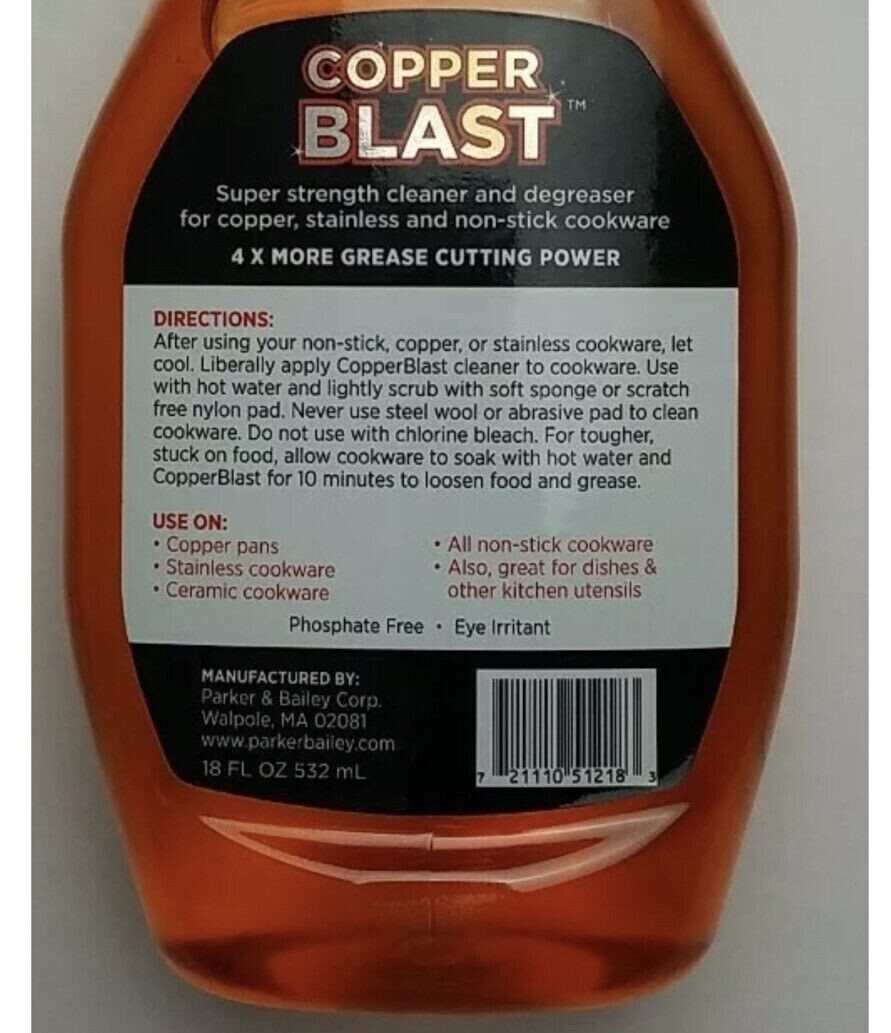 Parker Bailey Copper Blast 18oz Cleaning Degreaser Stainless Copper Pots