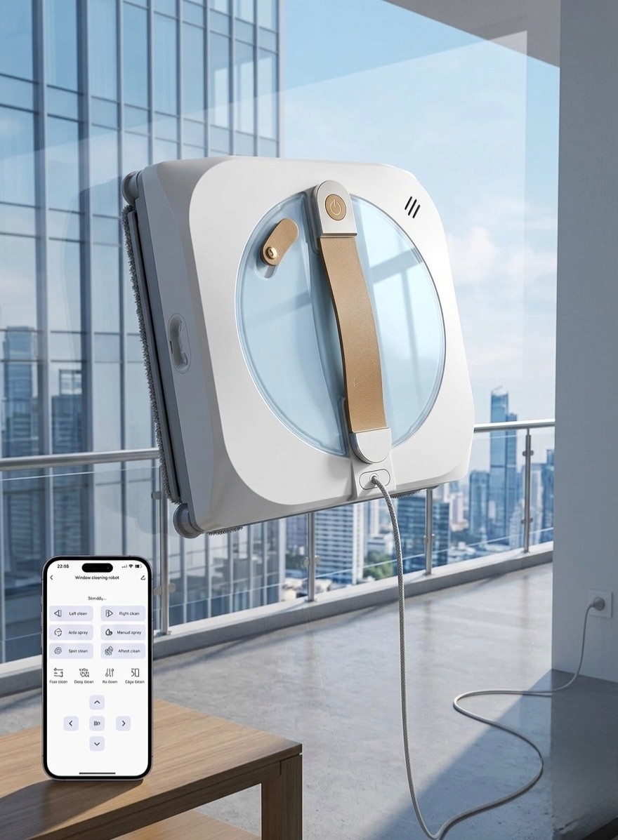 Window Cleaning Robot, 8000Pa Auto Window Cleaner with Intelligent Path Planning