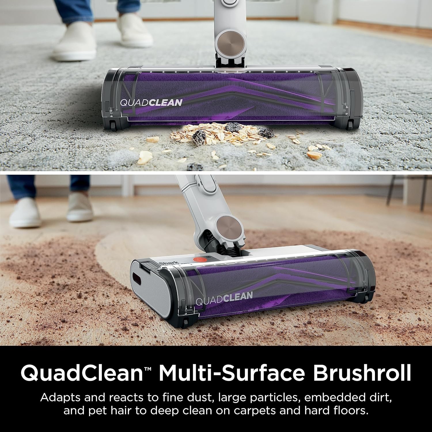 Shark R-IW3511 DirtDetect Pro Cordless Stick Vacuum, White/Brass – Certified