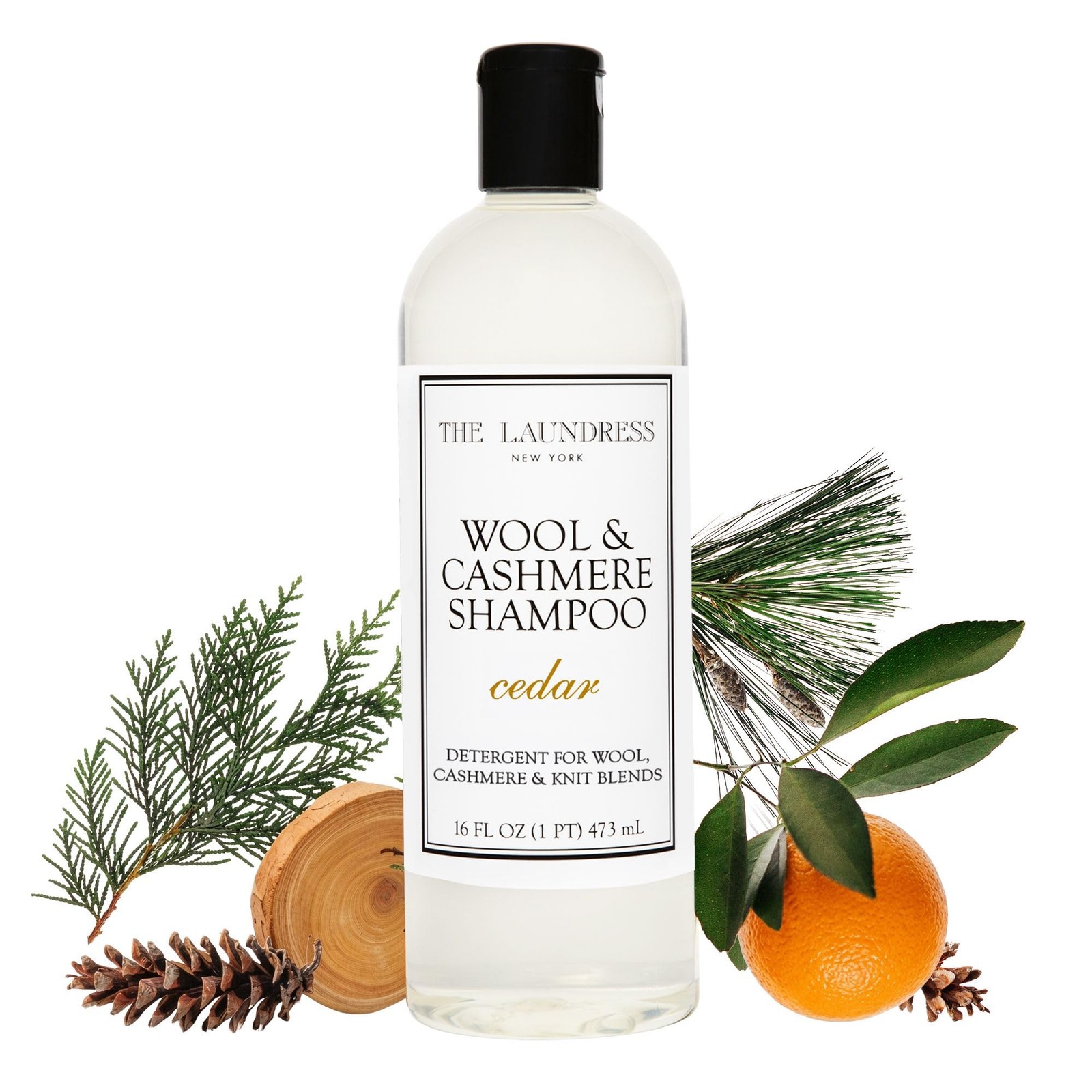 The Laundress Wool & Cashmere Shampoo, Cedar 16 Fl Oz (Pack of 1), Clear
