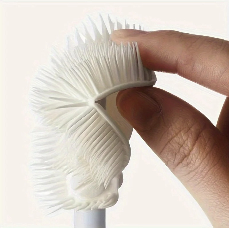 1pc Foldable Silicone Bottle Brush 360° Cleaning Long Handle Reusable – NEW
